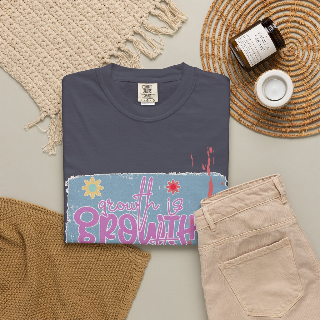 Textured Retro Growth Is Growth Tee