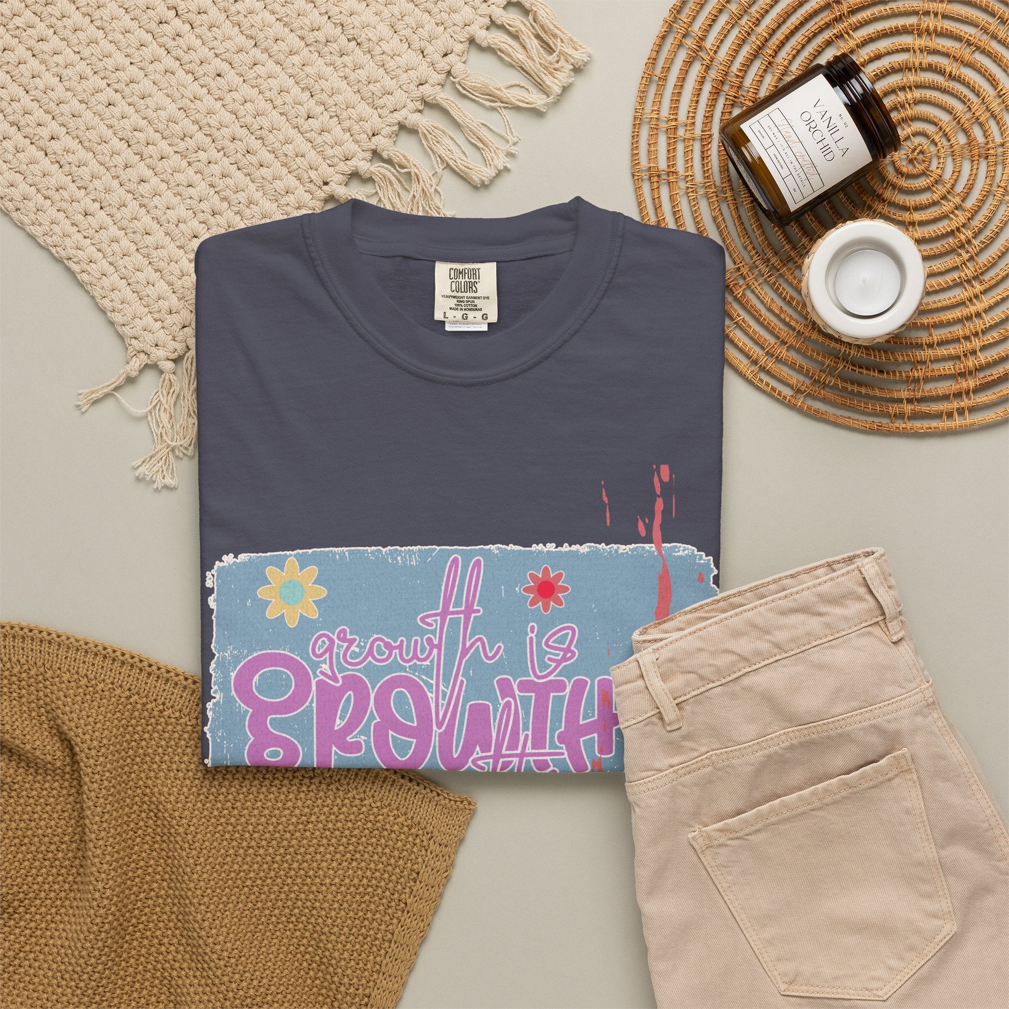 Textured Retro Growth Is Growth Tee