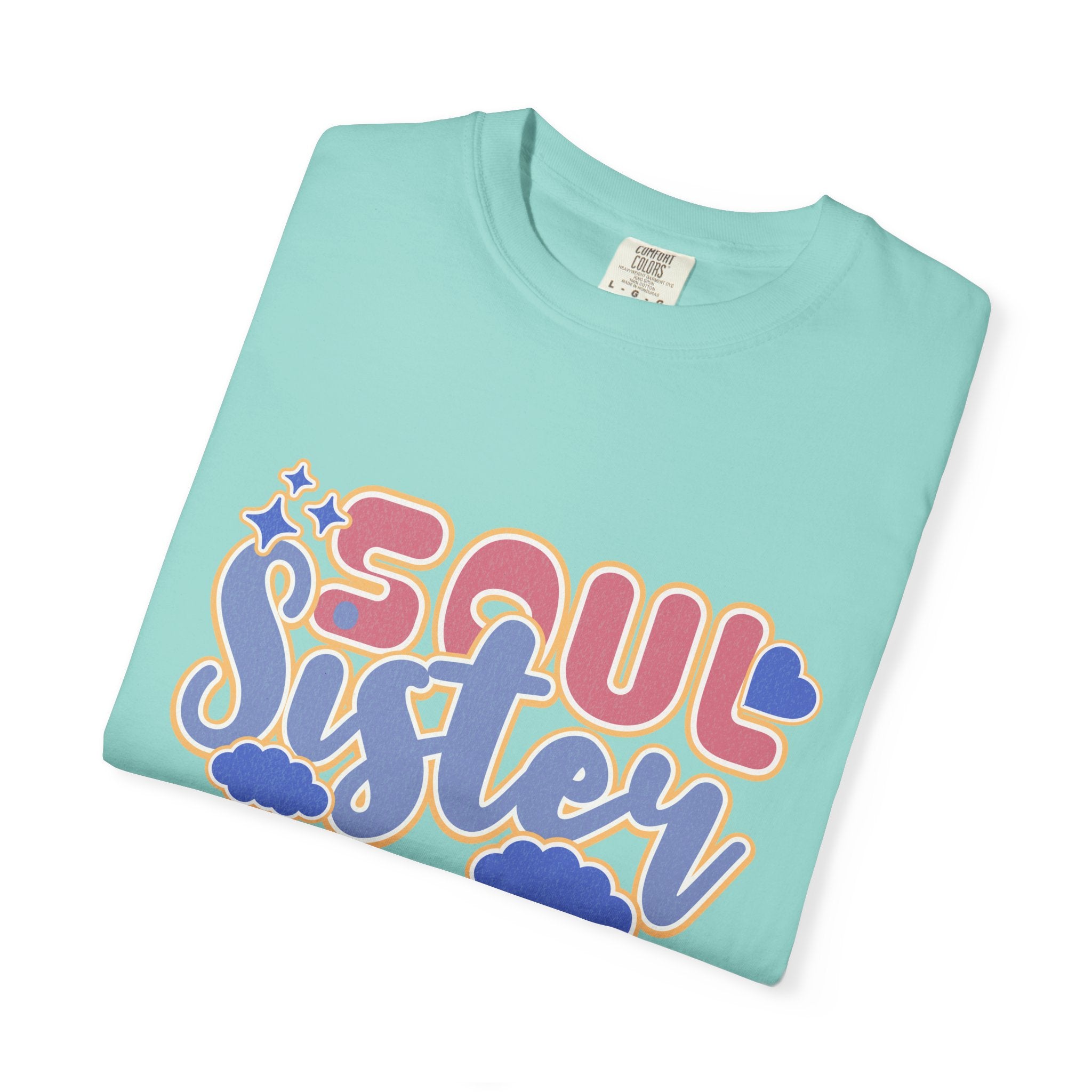 Soul Sister Textured T-Shirt — Retro Script Graphic Tee