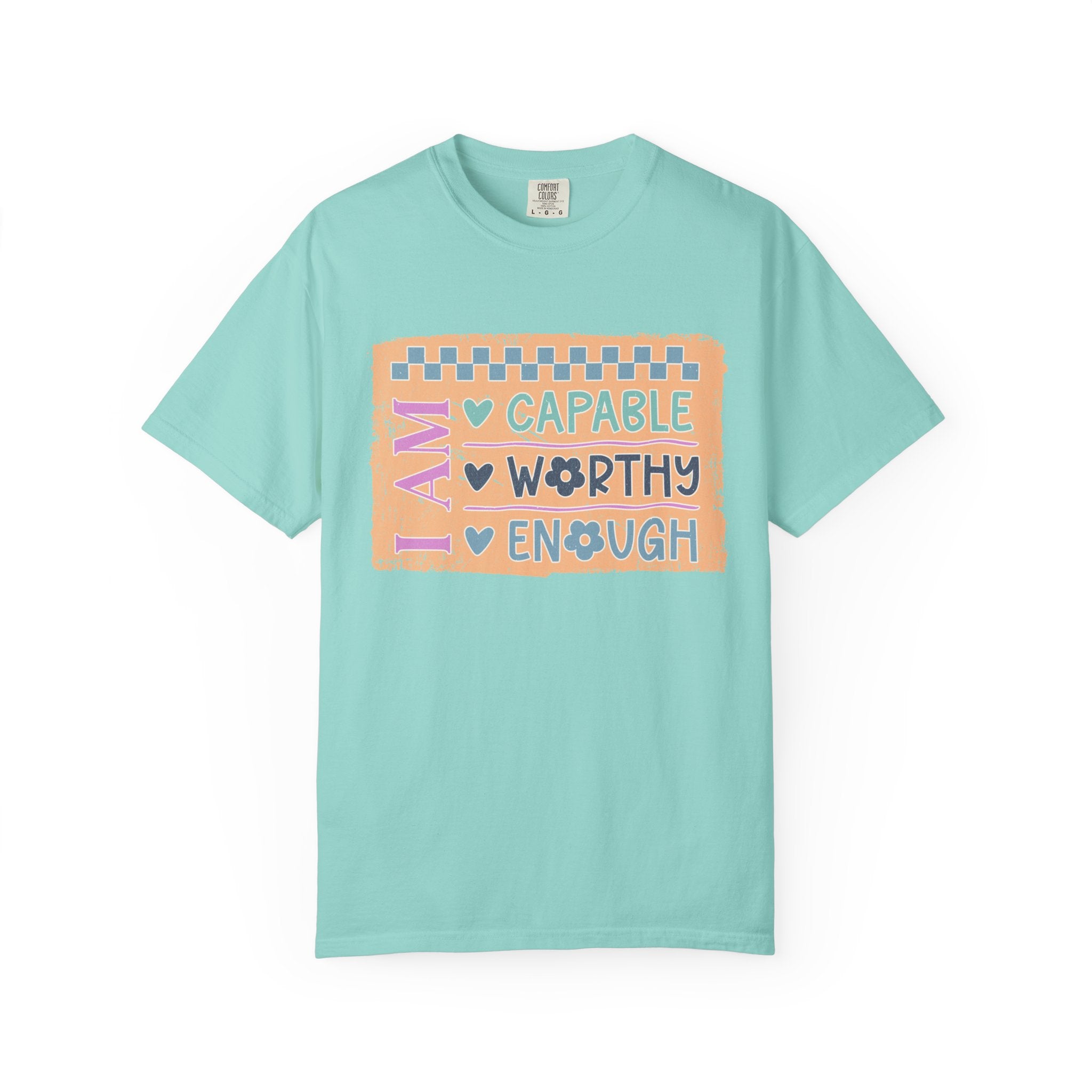 Textured I Am Capable Worthy Tee