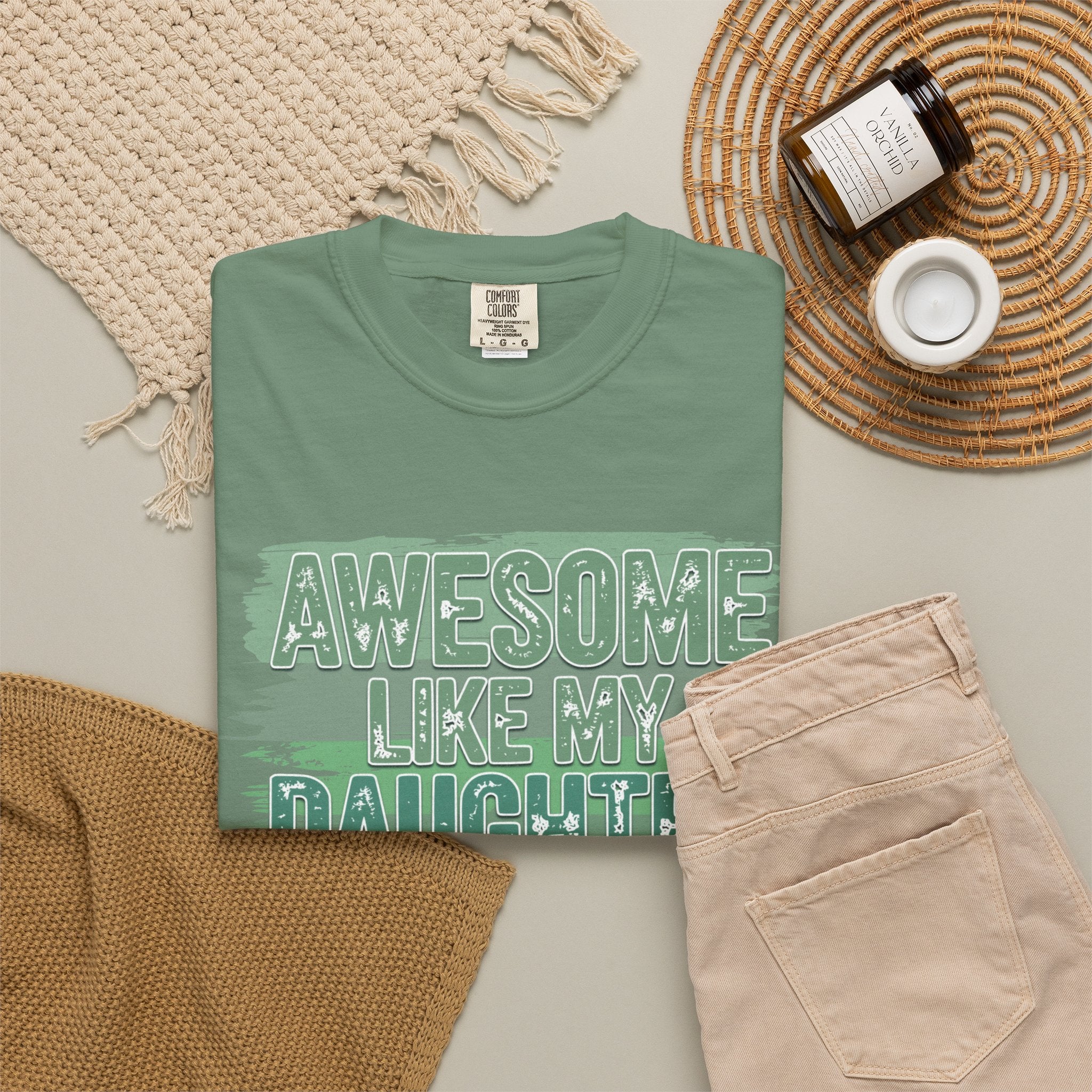 Textured Awesome Like My Daughter T-Shirt