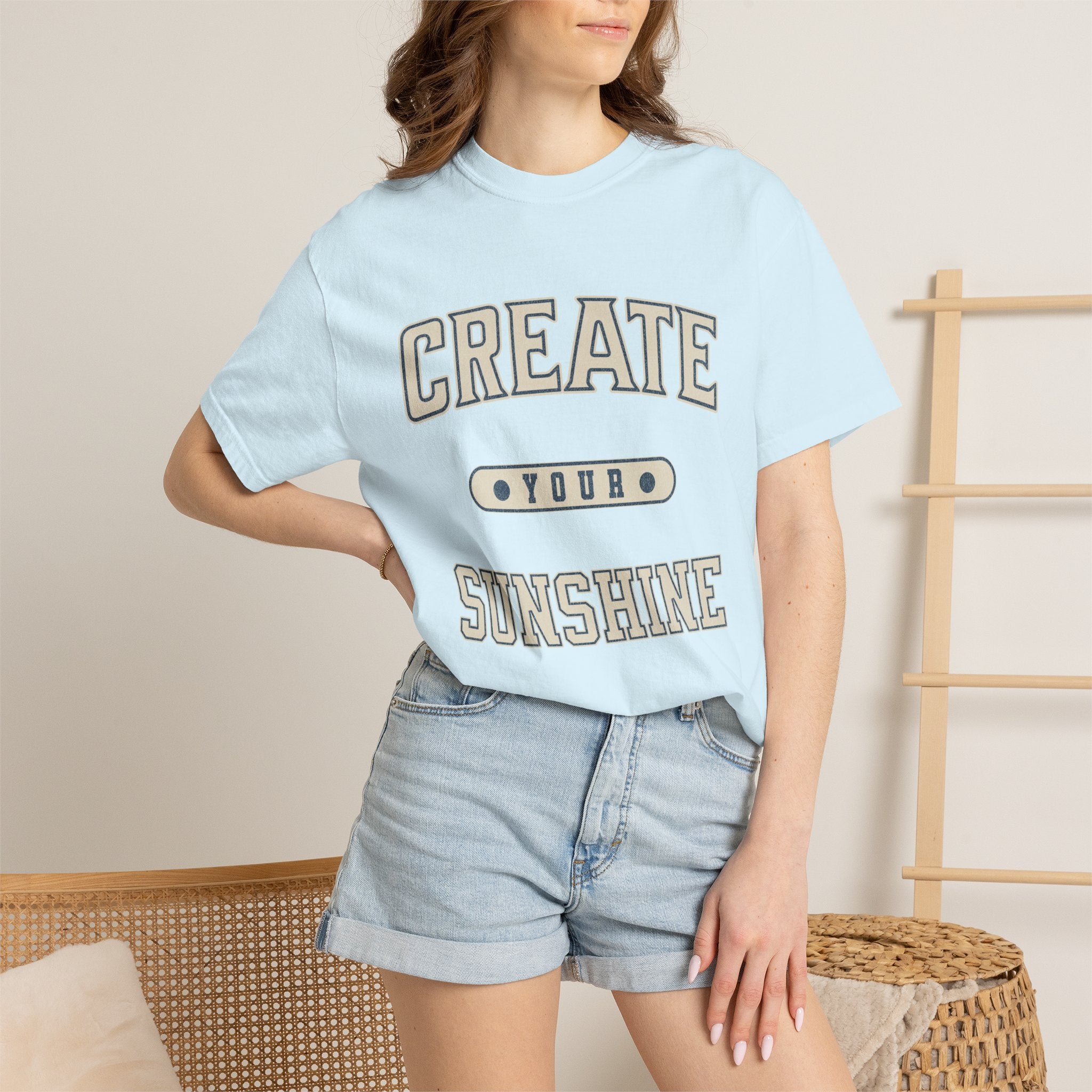 Textured Collegiate Create Your Sunshine Tee Unisex Garment-Dyed T-shirt