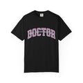 Doctor Also Known As Mom Textured T-Shirt — Retro Shadow Collegiate Medical Tee