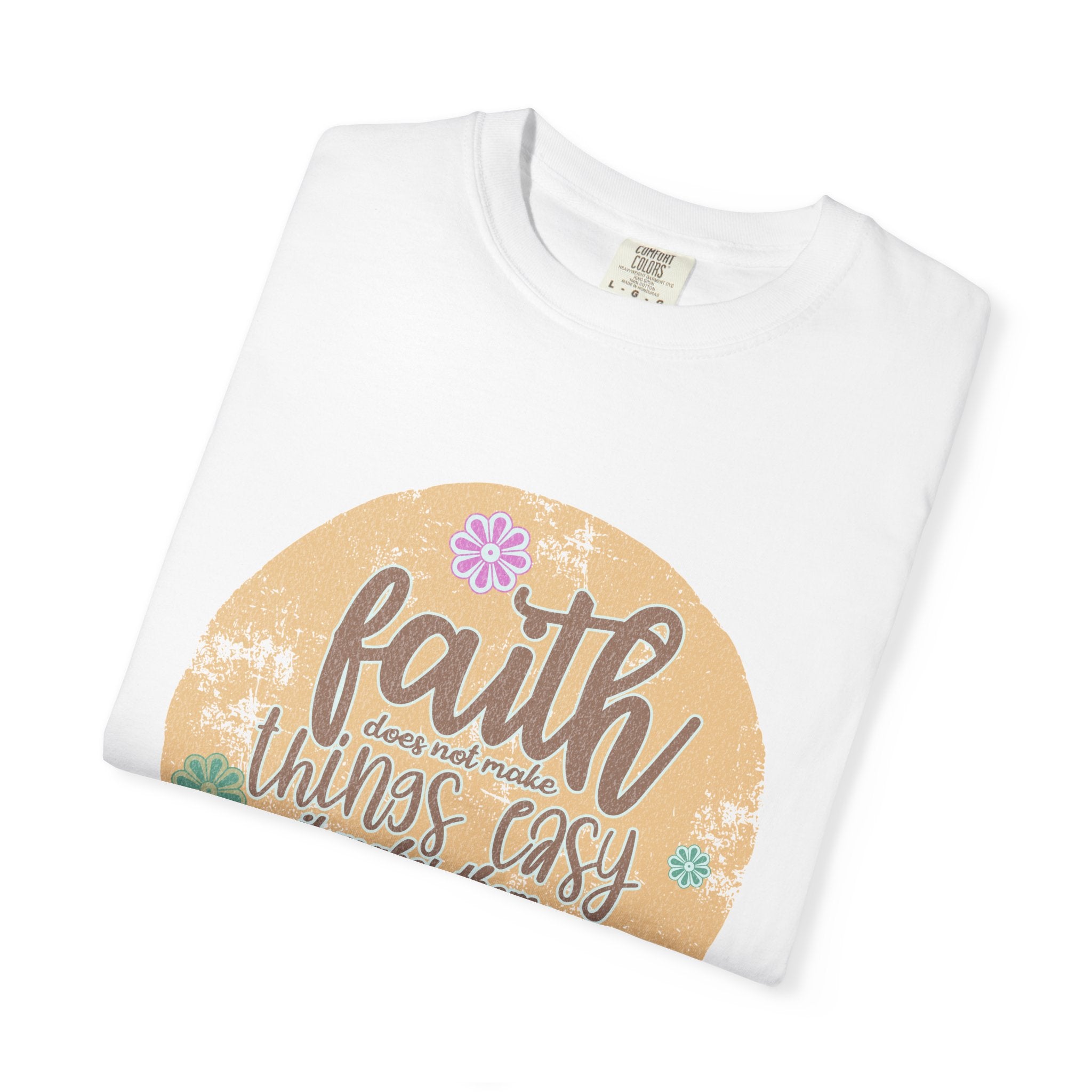 Faith Makes Things Possible T-shirt | Textured Inspirational Typography