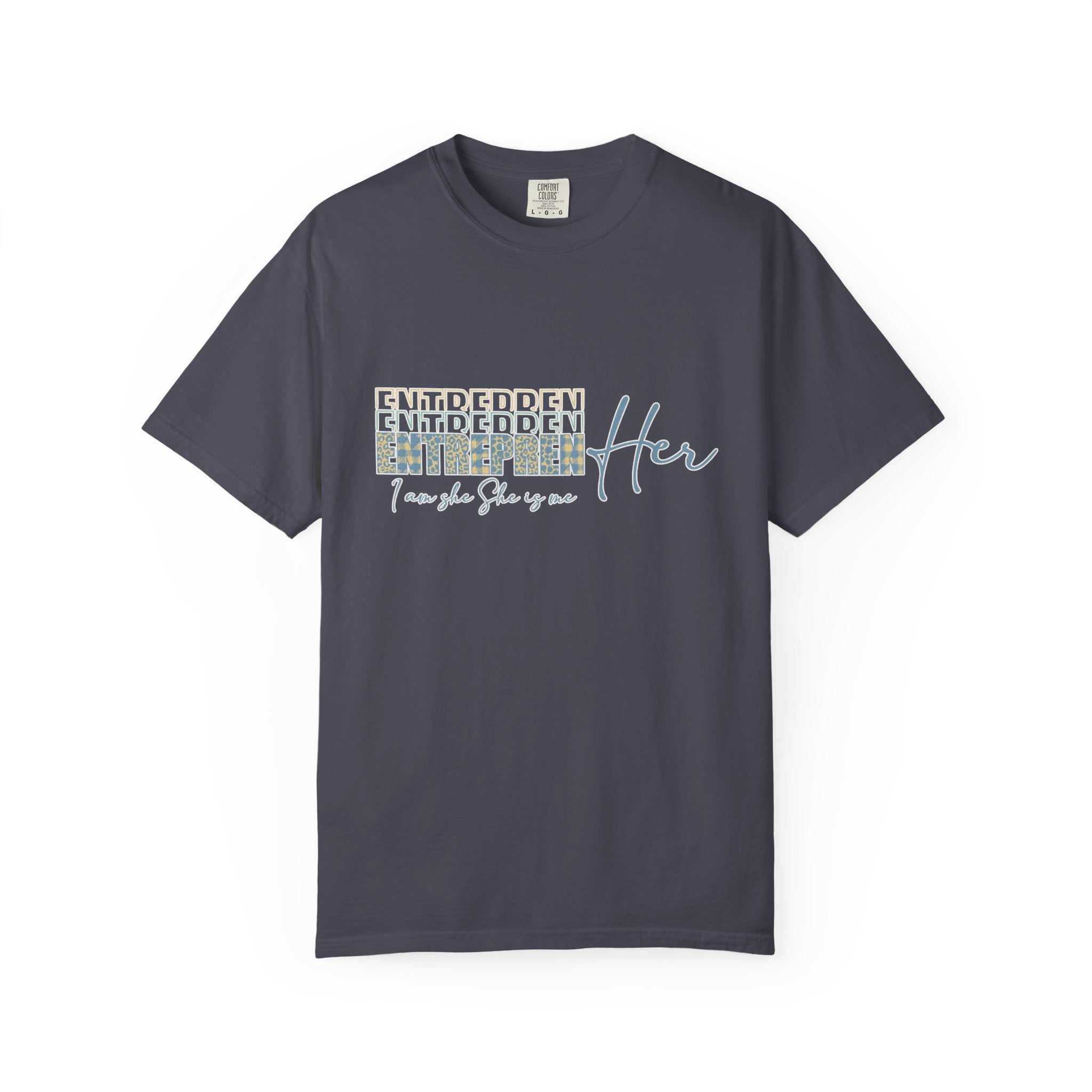 EntreprenHer Leopard Print Script Tee — "I run this, She runs you" Inspirational Graphic Tee