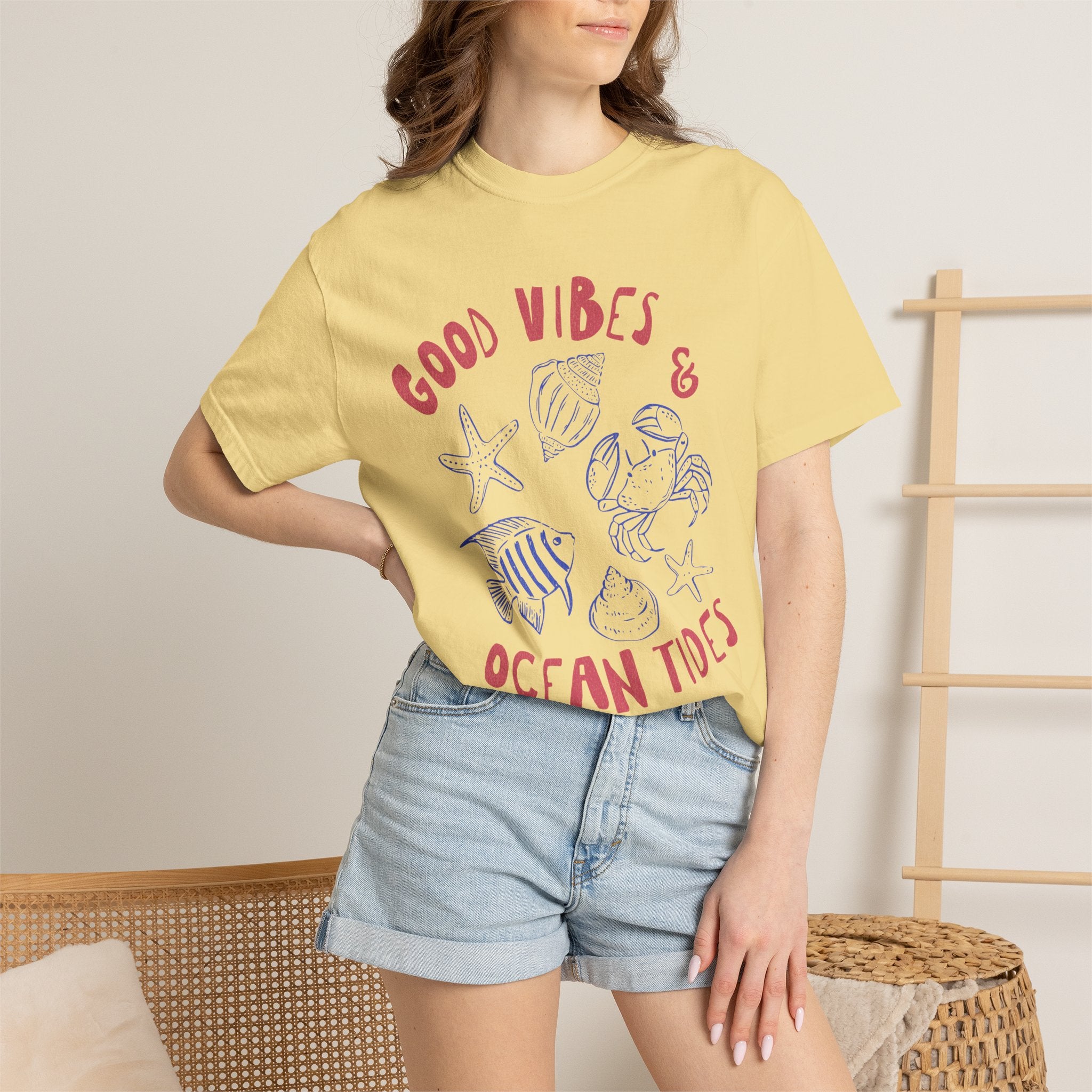 Good Vibes & Ocean Tides Textured Tee