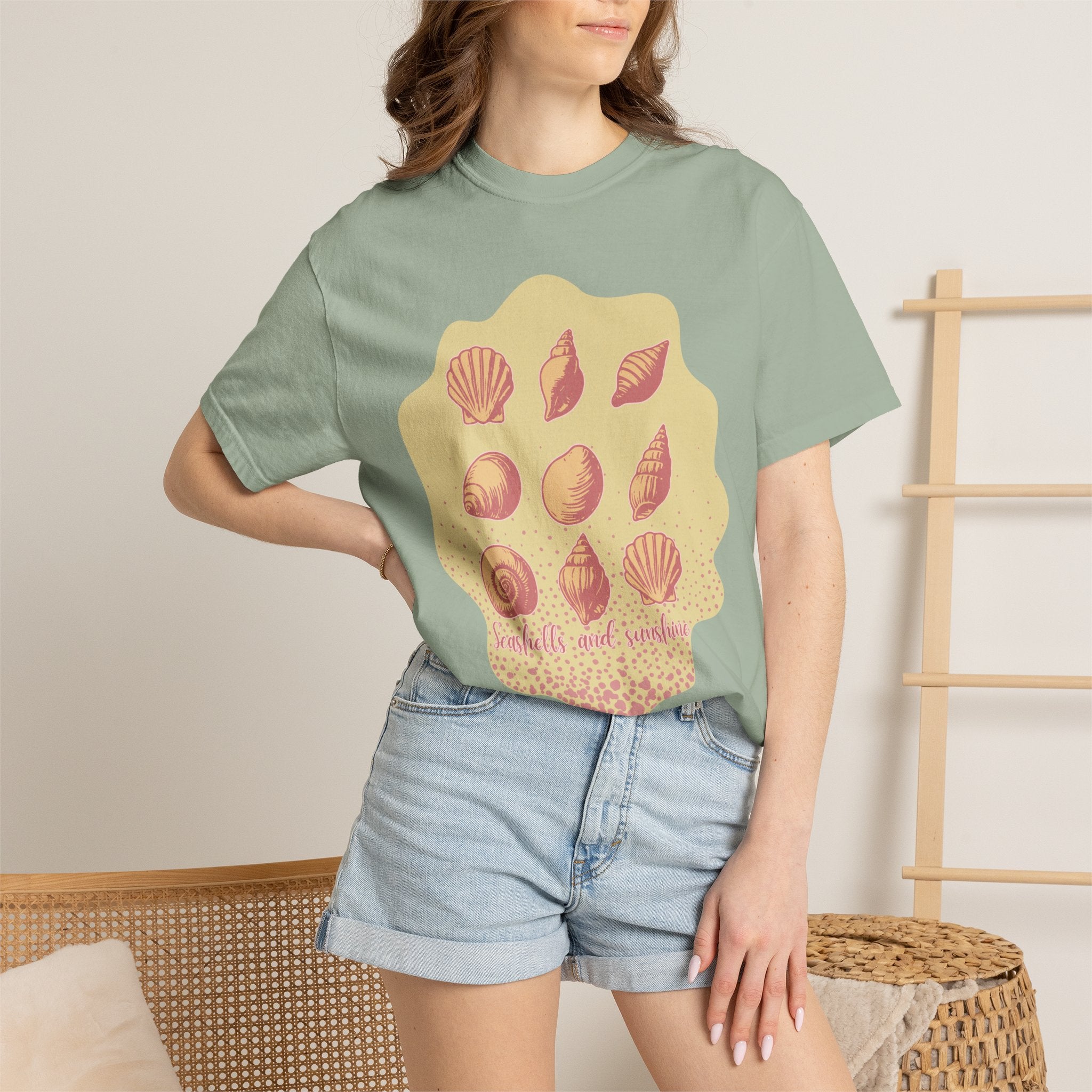 Seashells and Sunlight Textured T-Shirt