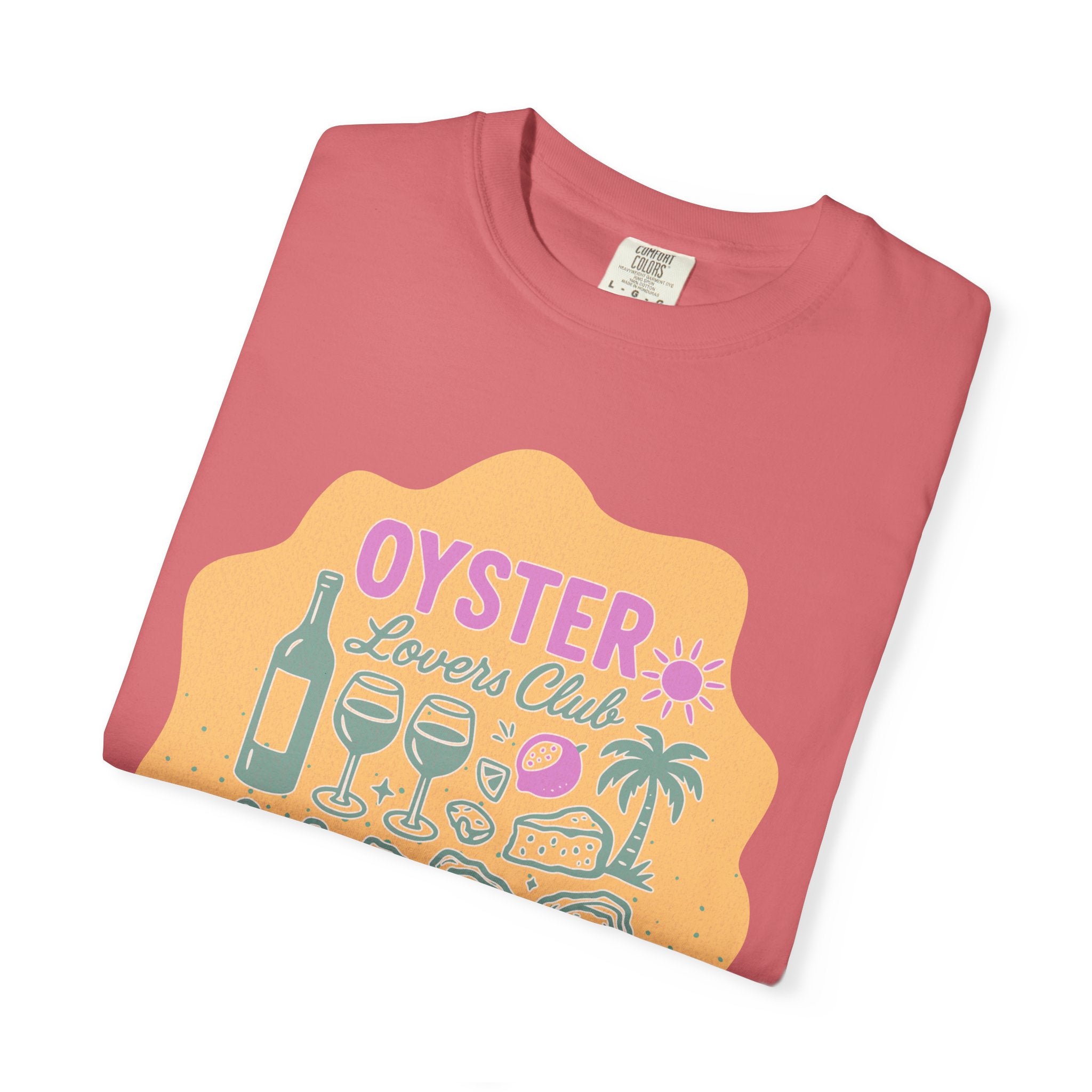 Textured Oyster Lovers Club T-Shirt — Coastal Seafood Graphic Tee