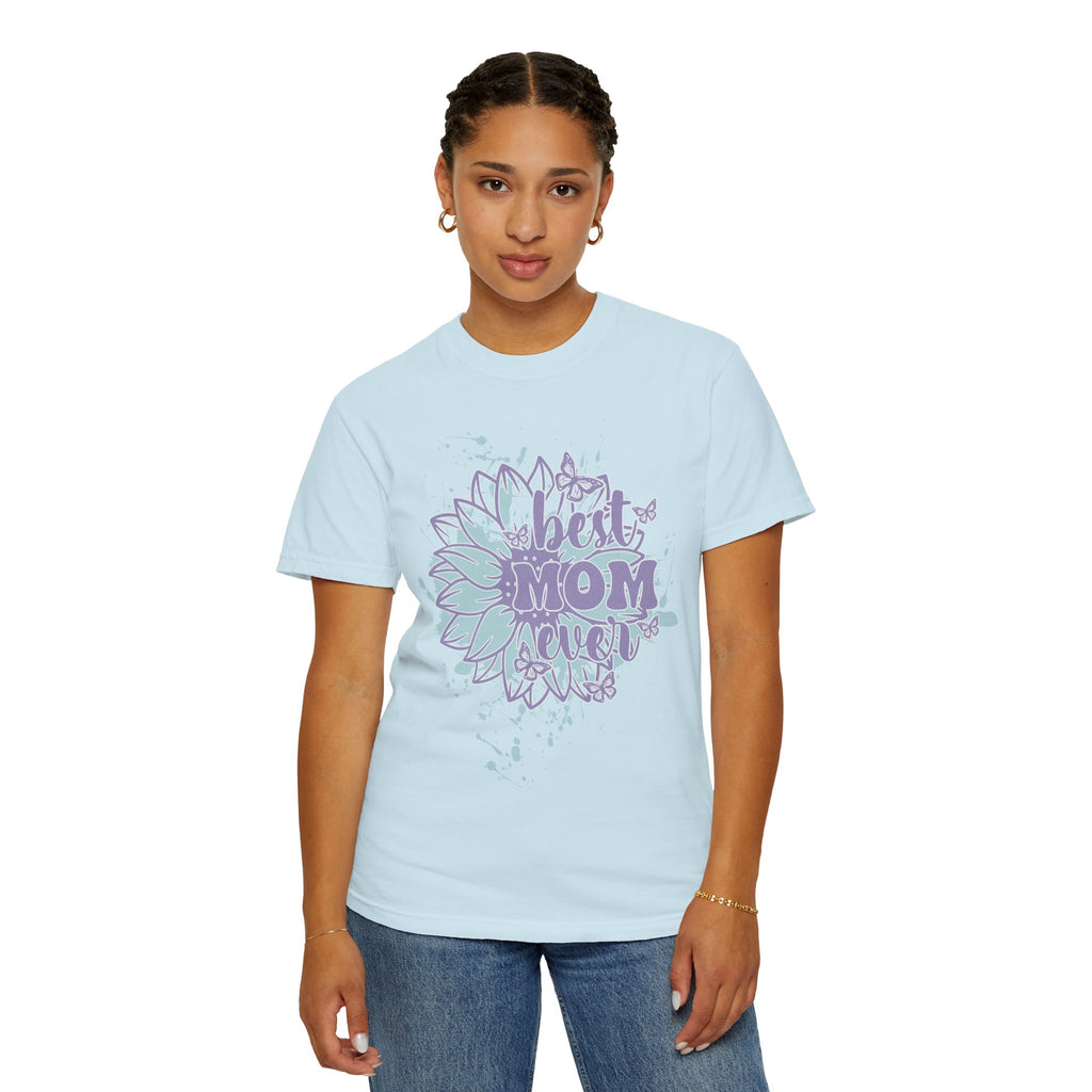 Mom Squad TexturedT-Shirt – 'Best Mom Ever' Floral Graphic Tee