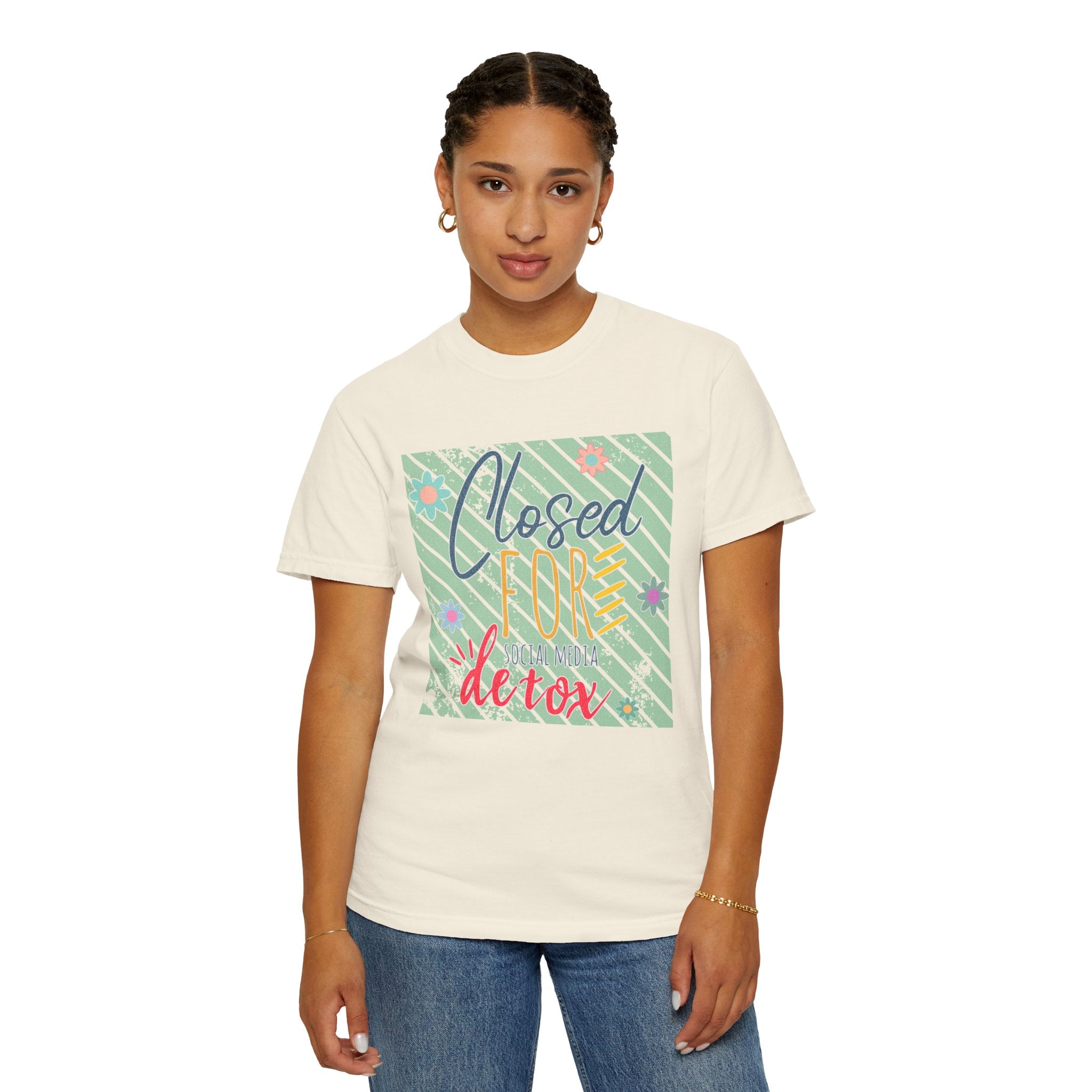 Closed For Social Media Detox Textured Tee