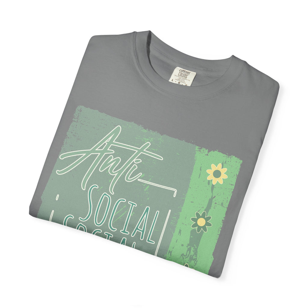 Textured Anti Social Social Club Floral Graphic T-Shirt