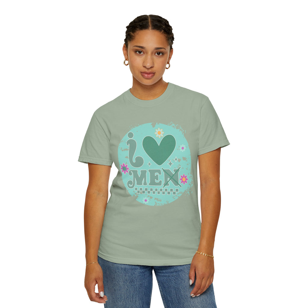 Funny Retro Self Love Textured Tee — Retro Floral Love Tee