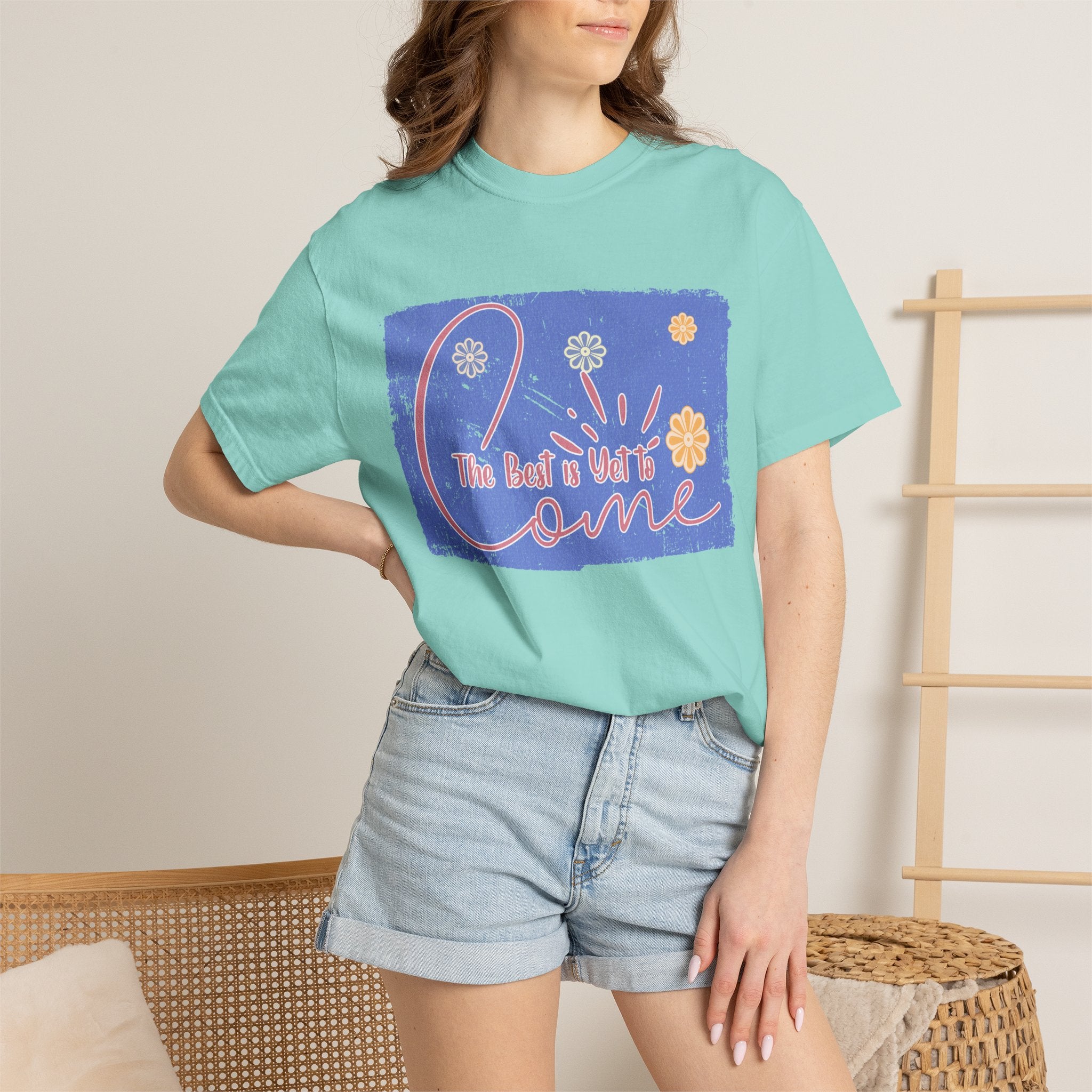 Retro Best Yet Come Tee | Textured Floral Handwritten Graphic