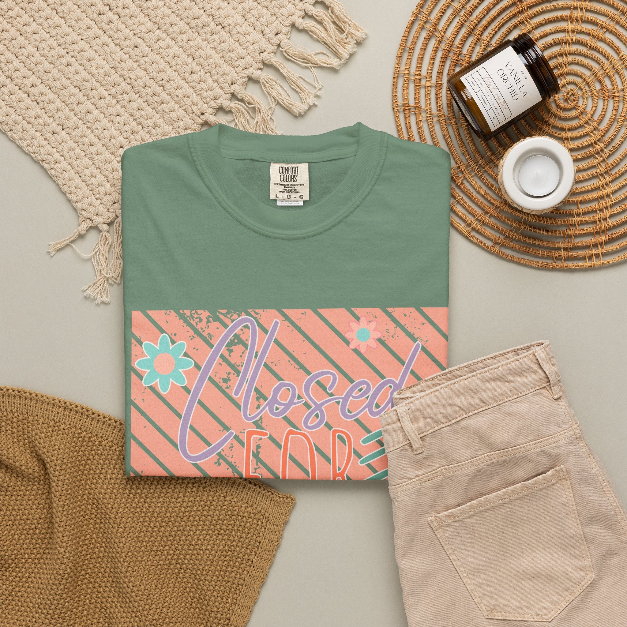 Closed for Detox Textured T-Shirt — Retro Pastel Spa Vibe Tee