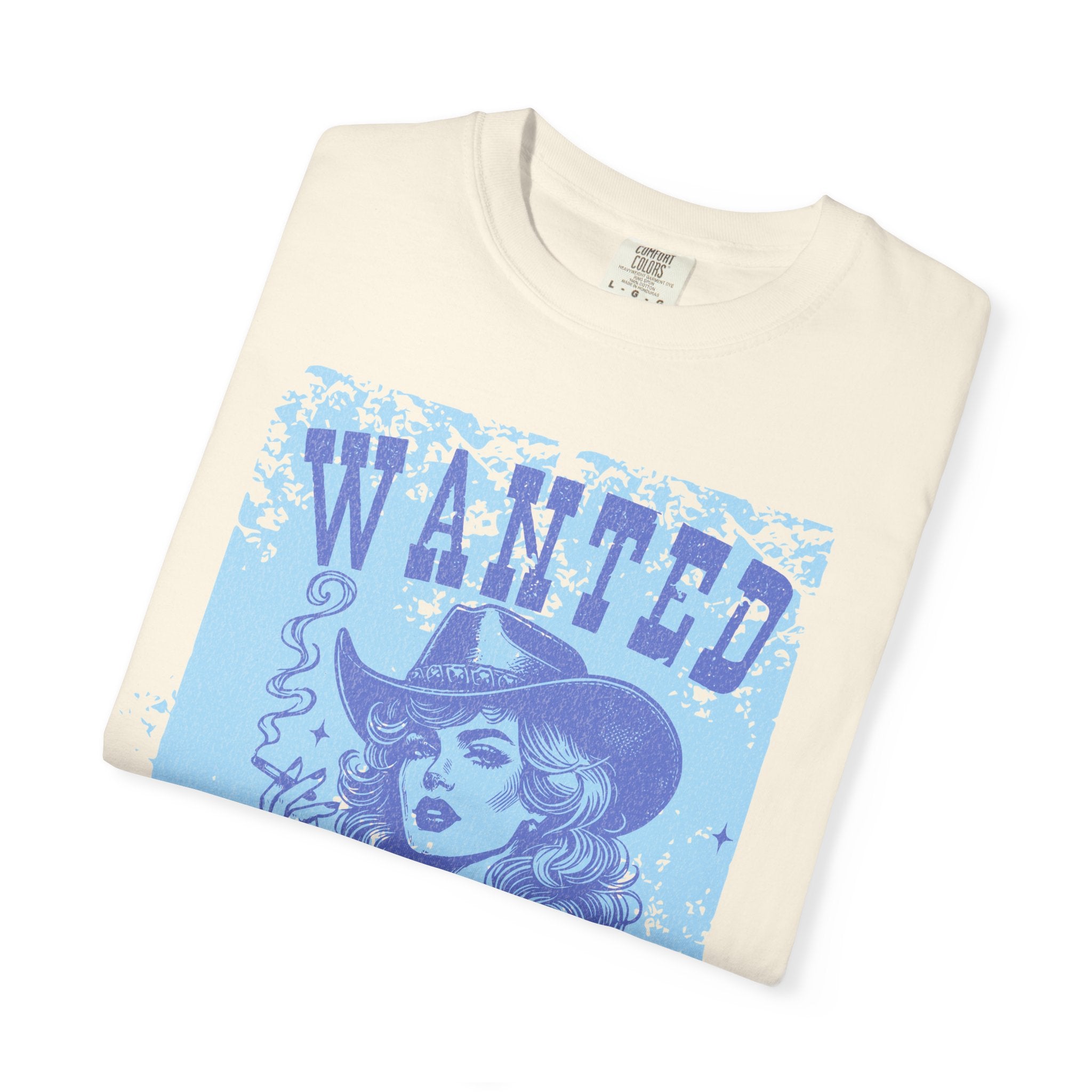 Wanted and Wild Cowboy Cowgirl  Textured T-Shirt