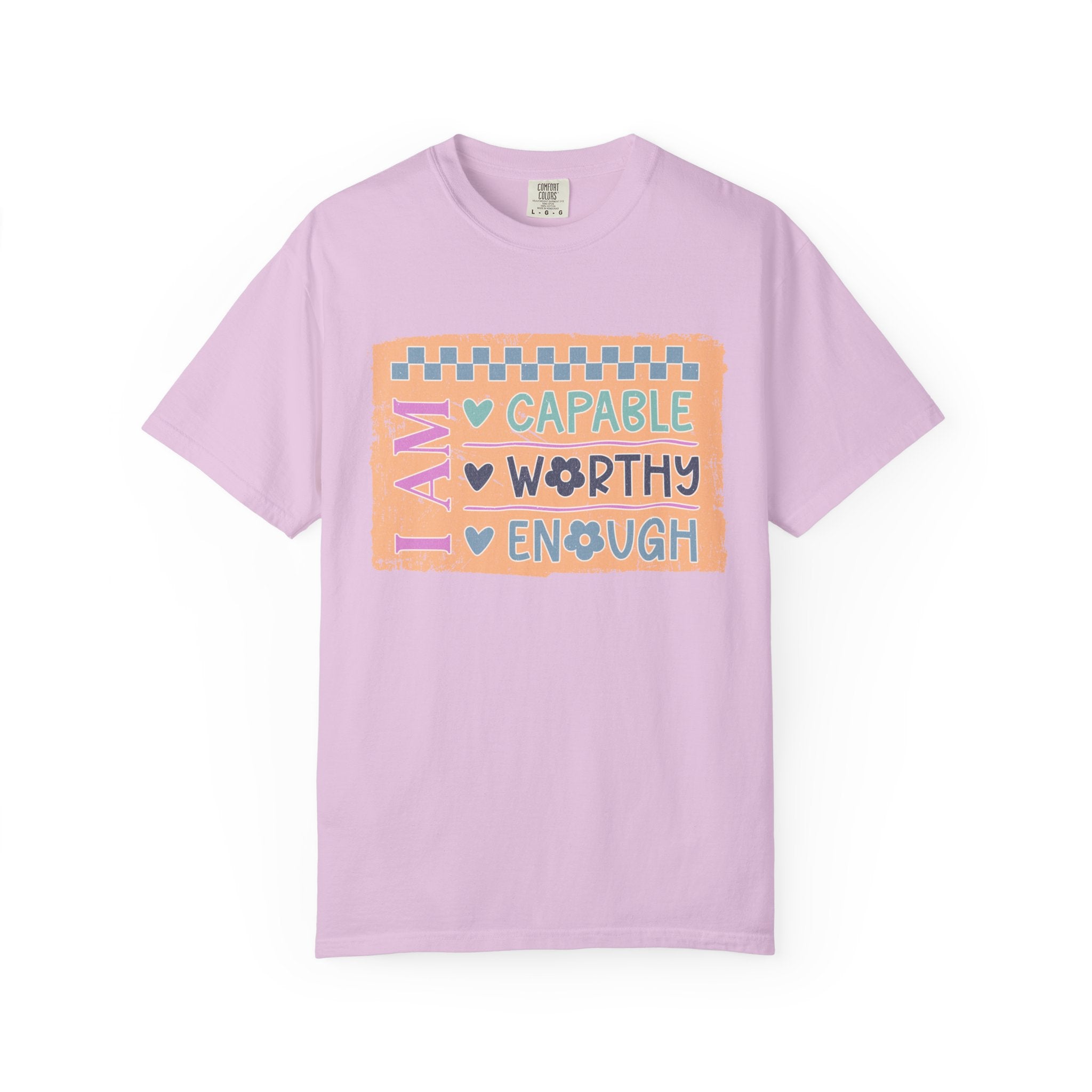 Textured I Am Capable Worthy Tee