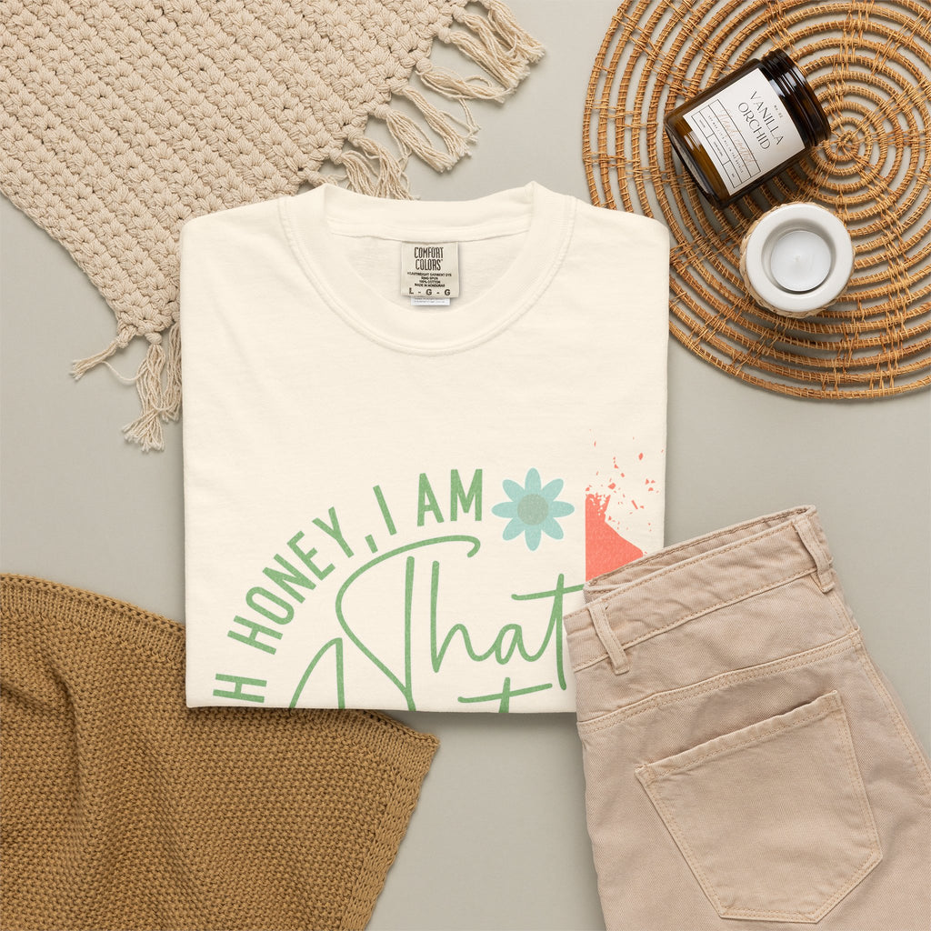 That Auntie Textured T-Shirt — "Oh Honey, I Am That Auntie" Graphic Tee