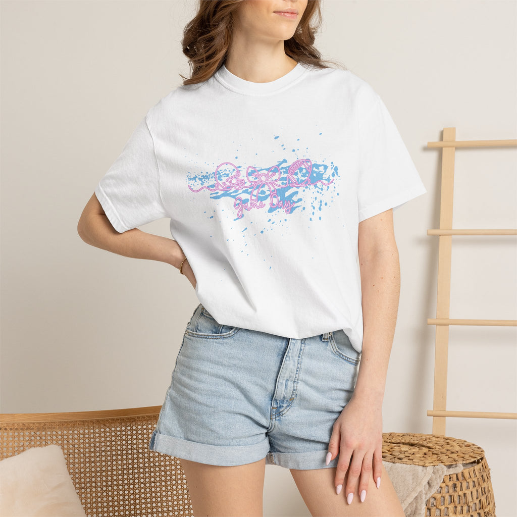 Coquette Aesthetic Football Game Day Textured Tee