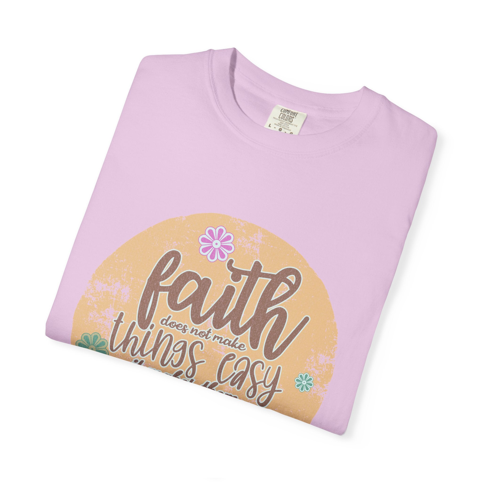 Faith Makes Things Possible T-shirt | Textured Inspirational Typography