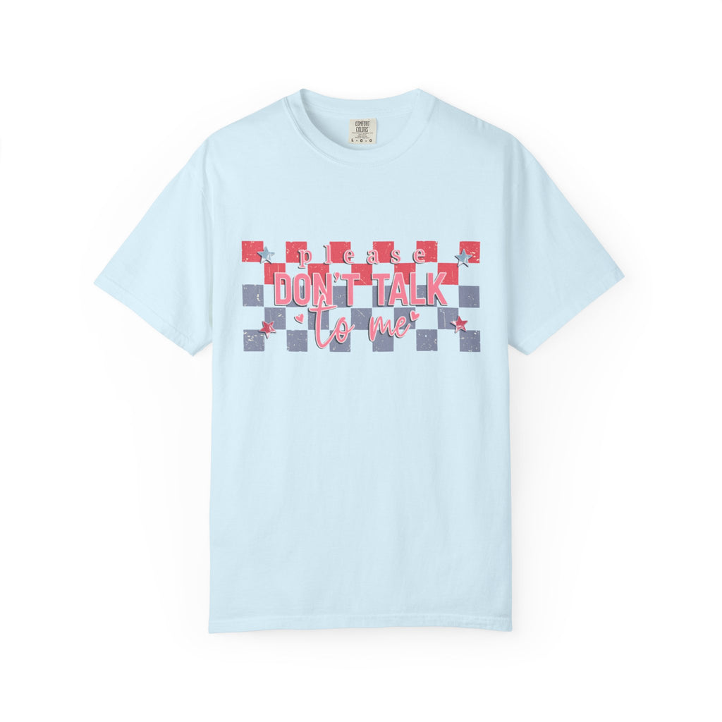 Textured Don’t Talk To Me Checkerboard T-Shirt