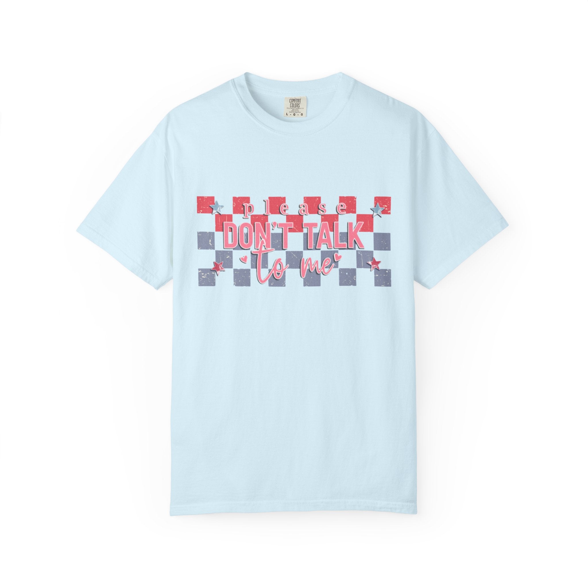 Textured Don’t Talk To Me Checkerboard T-Shirt