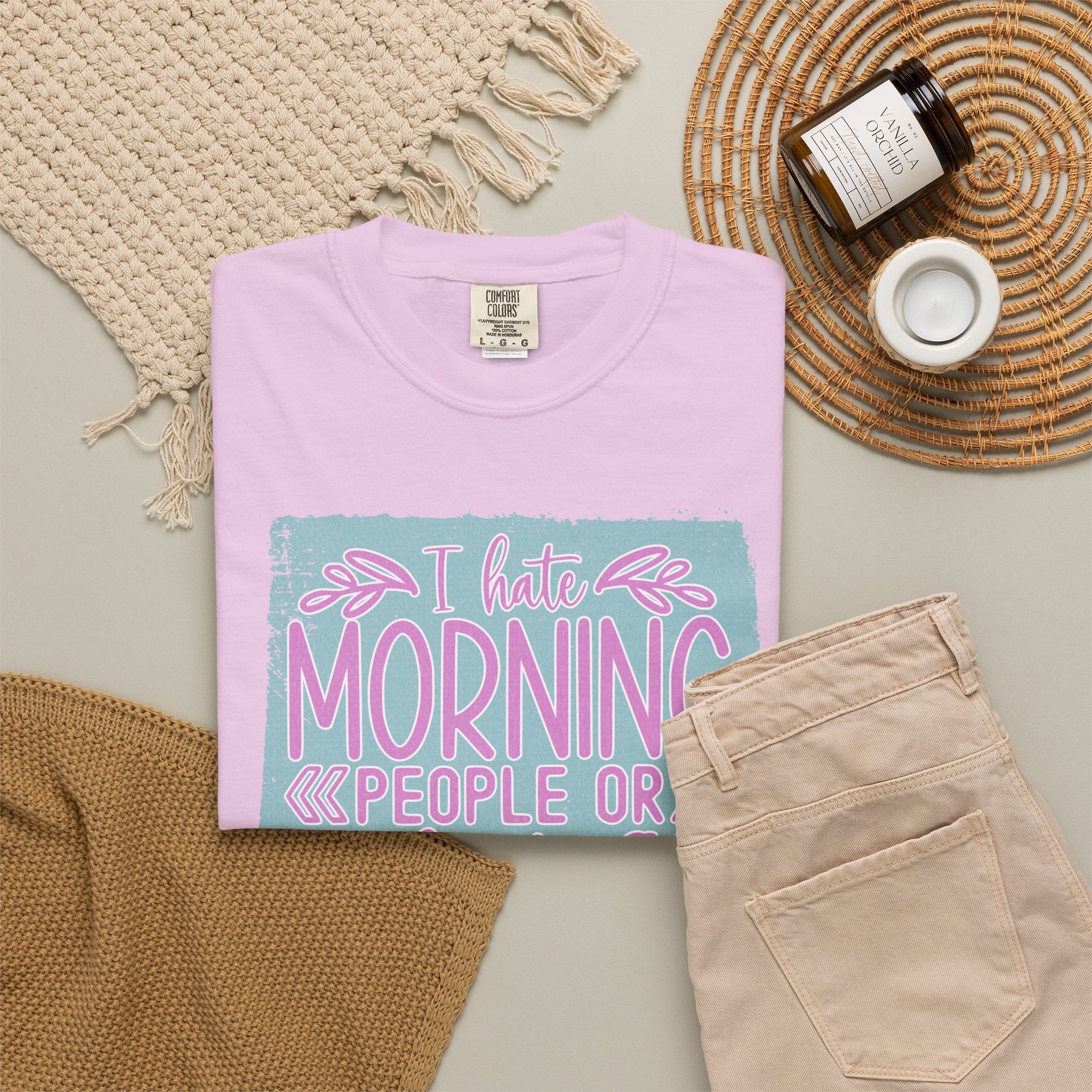 Textured Morning People Or Mornings For People T-Shirt