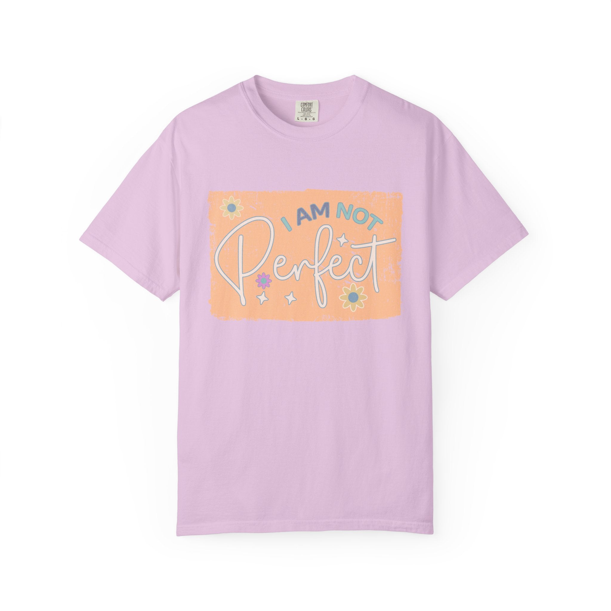 I Am Not Perfect Textured Retro Graphic T-Shirt — Positive Self-Love Tee