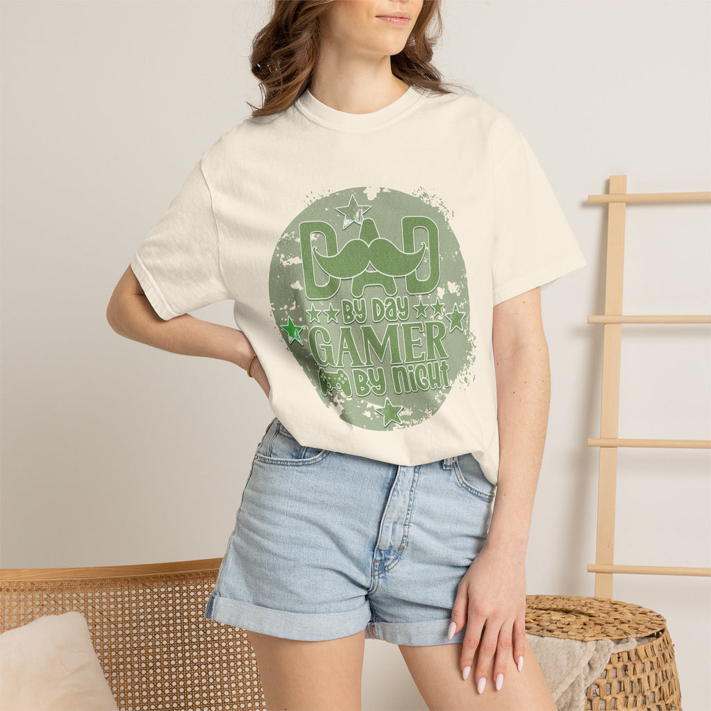 Dad By Day Gamer By Night Textured T-Shirt