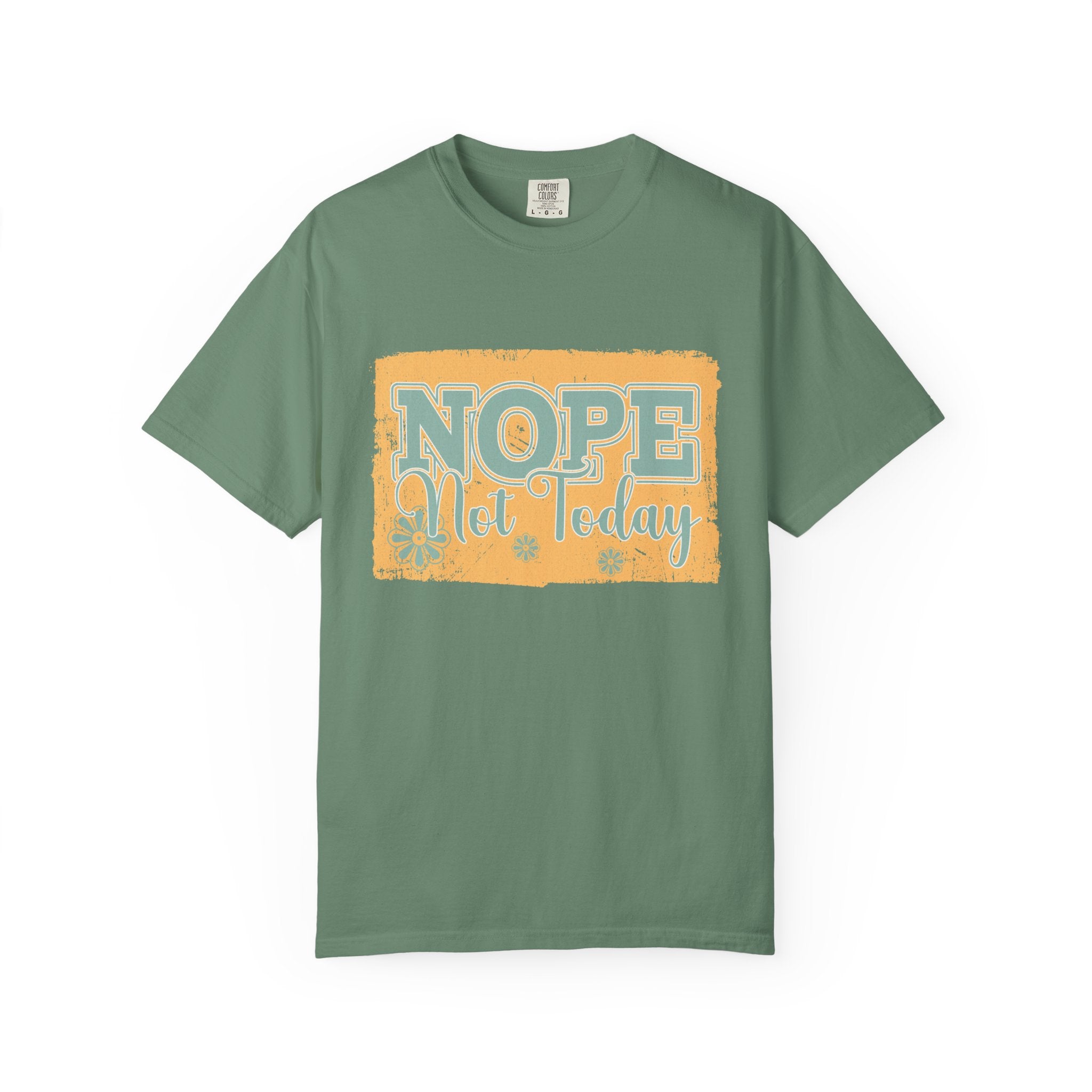 NOPE Not Today T-shirt | Textured Retro Beach Script Graphic