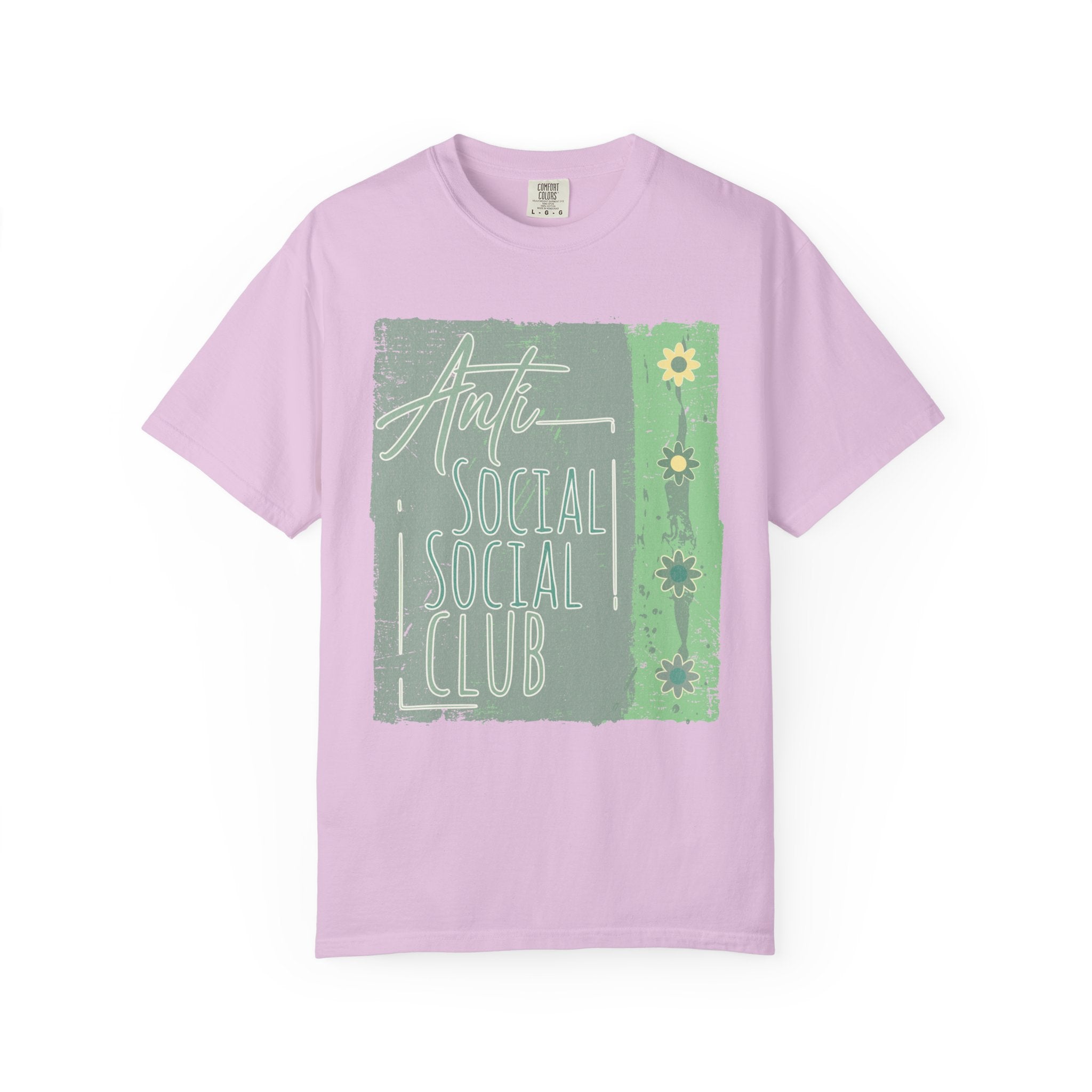 Textured Anti Social Social Club Floral Graphic T-Shirt