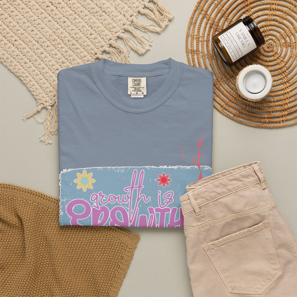 Growth Mindset T-Shirt — "Growth" Floral Graphic Tee