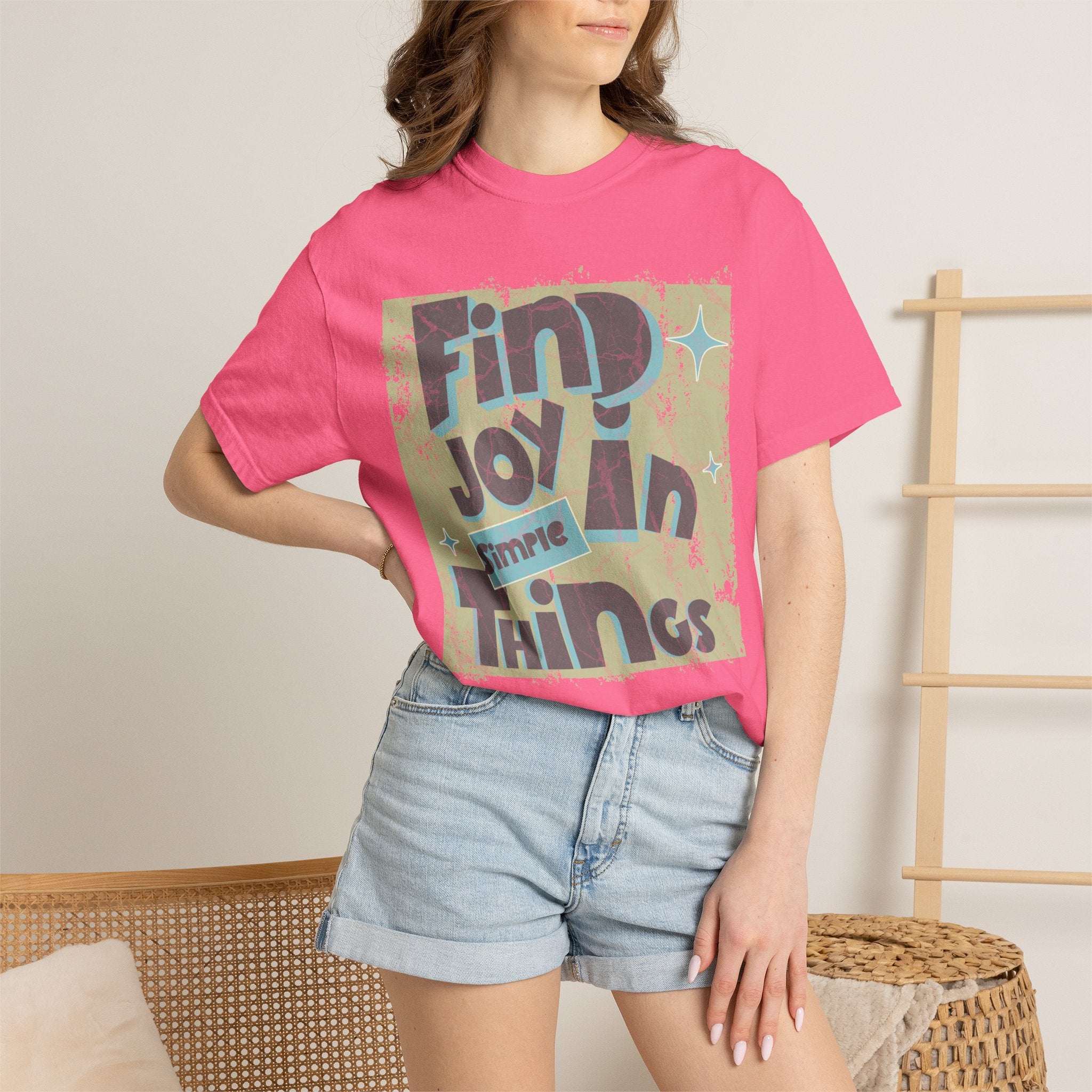 Find Joy In Simple Things Textured T-Shirt