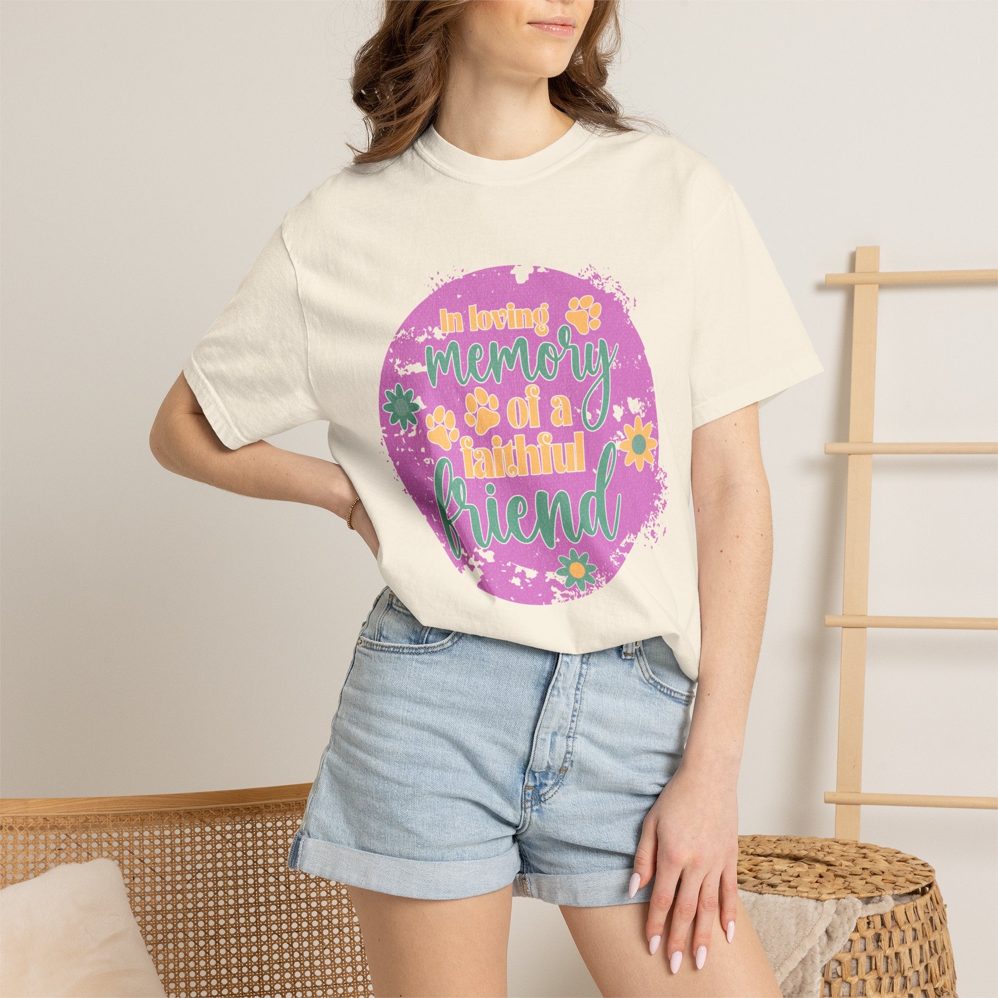 Textured Retro Faithful Friend Memorial Tee