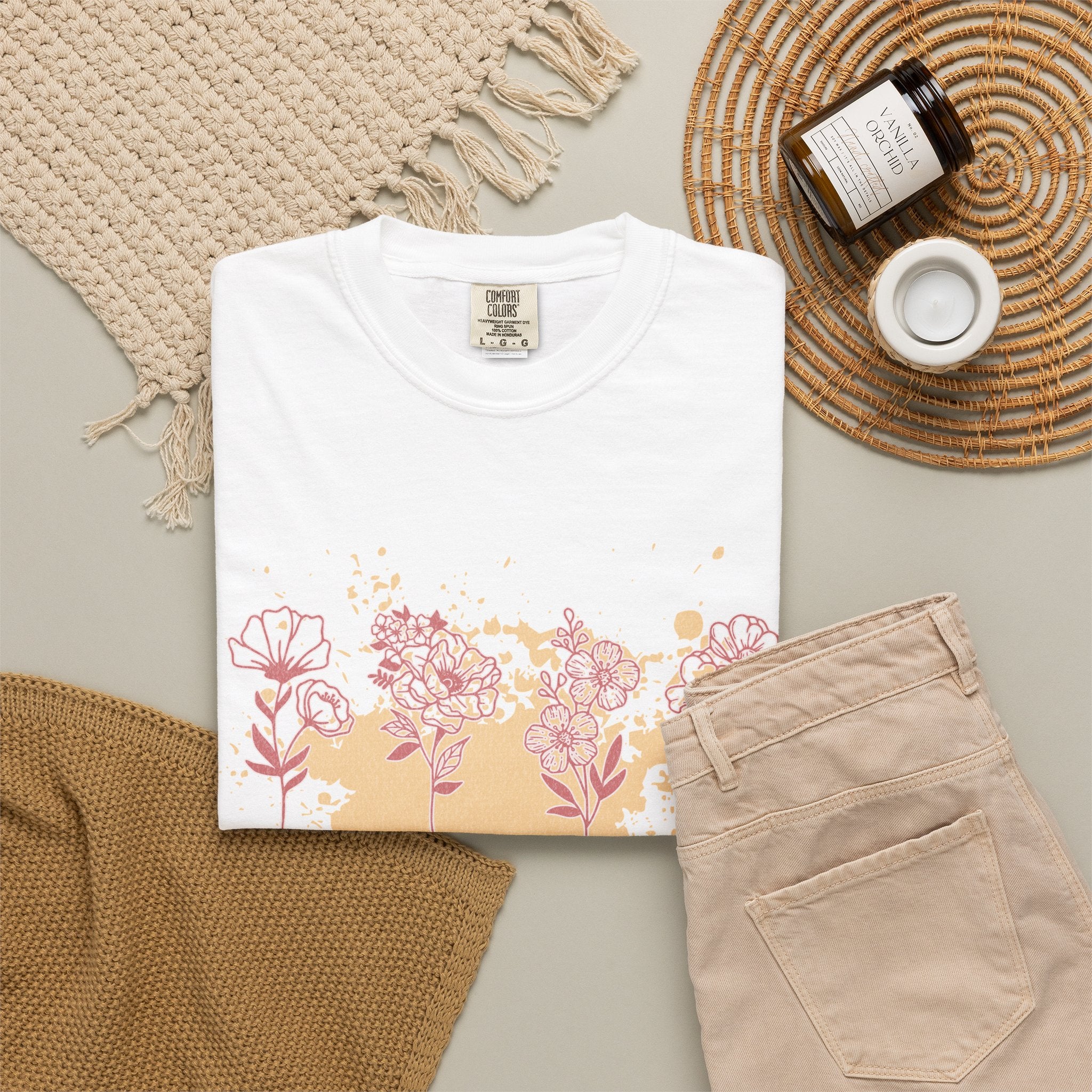Floral Mama Textured Tee — Mothers Day Garden Blossom T-Shirt