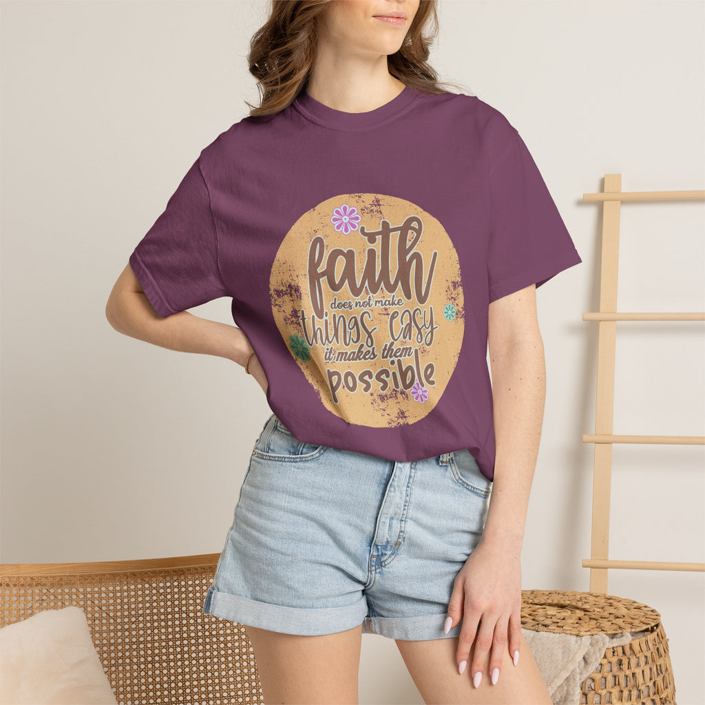 Faith Makes Things Possible T-shirt | Textured Inspirational Typography