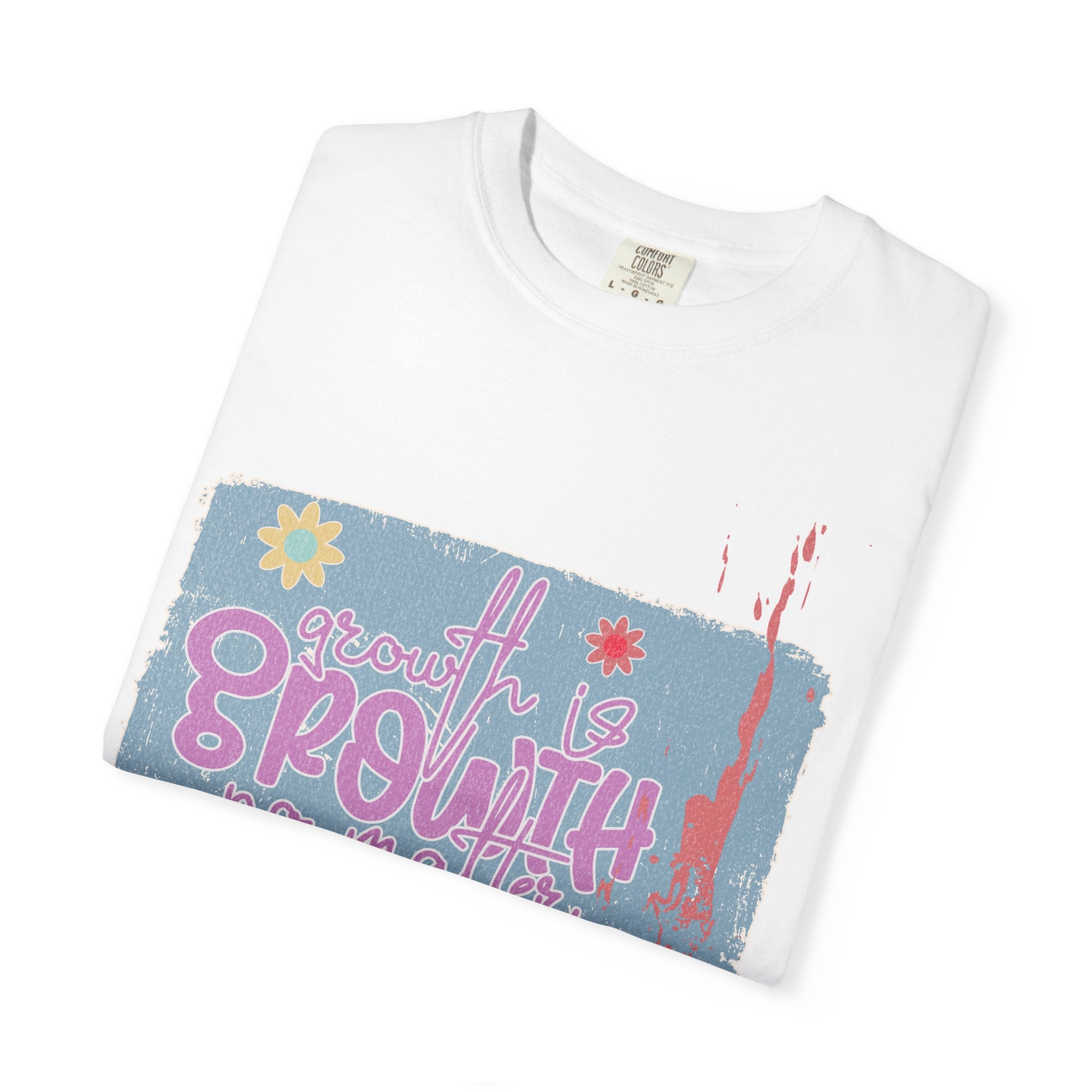 Growth Mindset T-Shirt — "Growth" Floral Graphic Tee