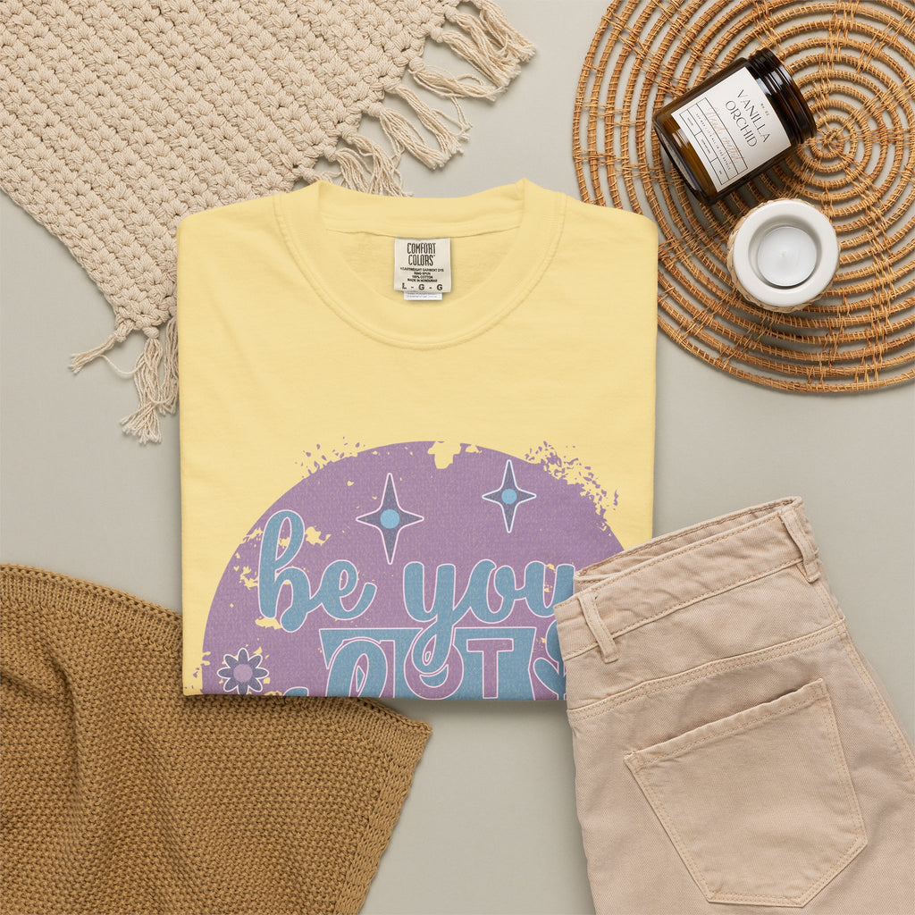 Be You, Not Them Textured T-Shirt — Retro Positive Graphic Tee