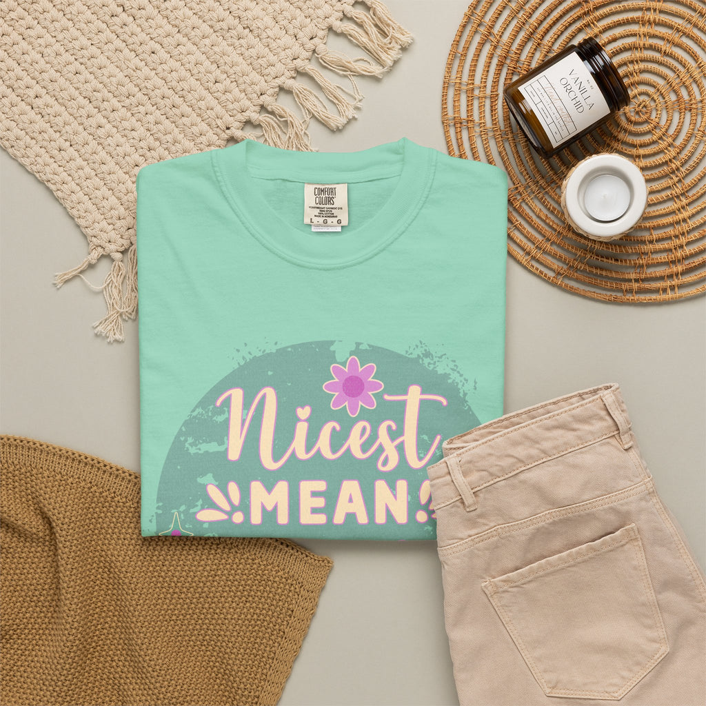 Textured Nicest Mean Person Ever T-Shirt