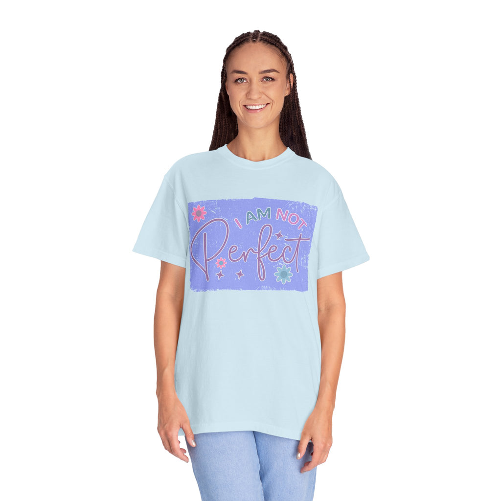 I Am Not Perfect Floral Textured T-Shirt