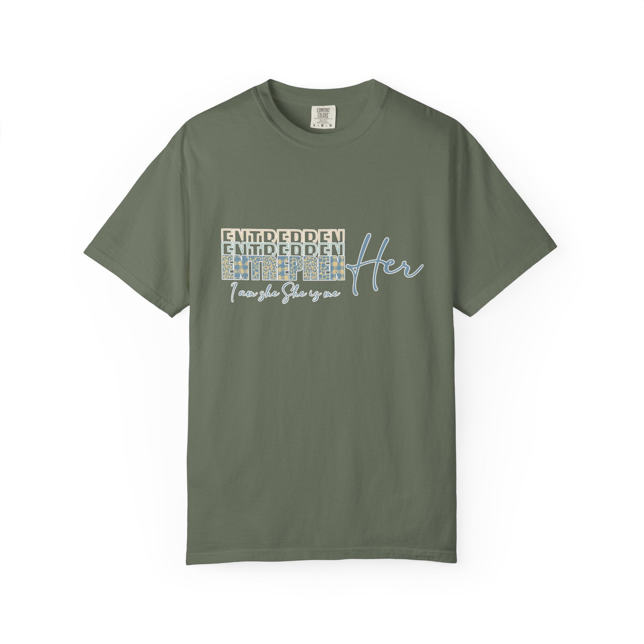 EntreprenHer Leopard Print Script Tee — "I run this, She runs you" Inspirational Graphic Tee