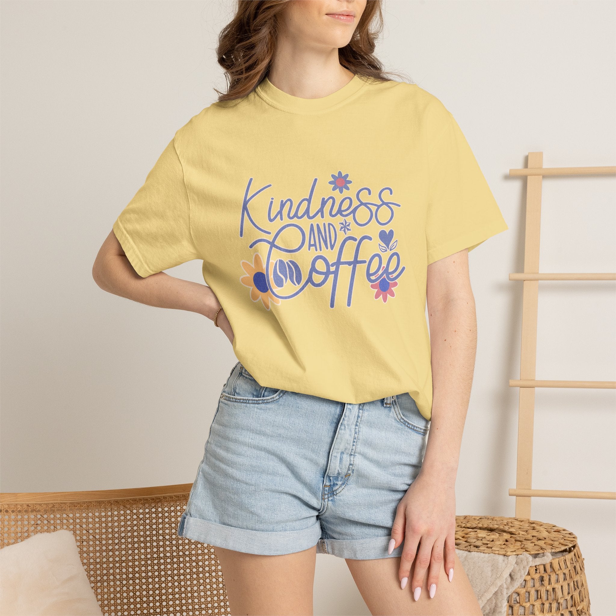 Textured Kindness and Coffee T-Shirt