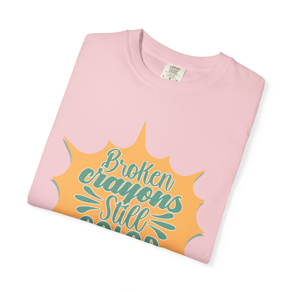 Broken Crayons Still Color Textured T-Shirt