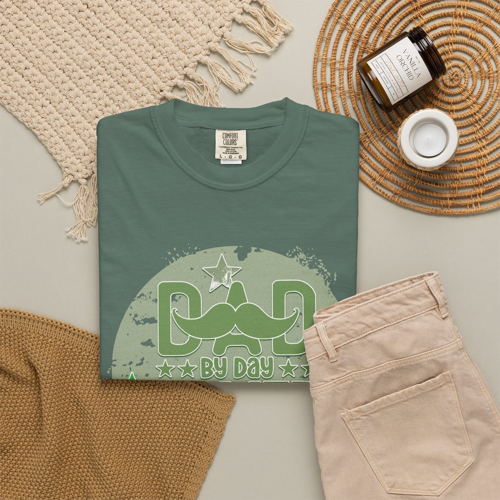 Dad By Day Gamer By Night Textured T-Shirt
