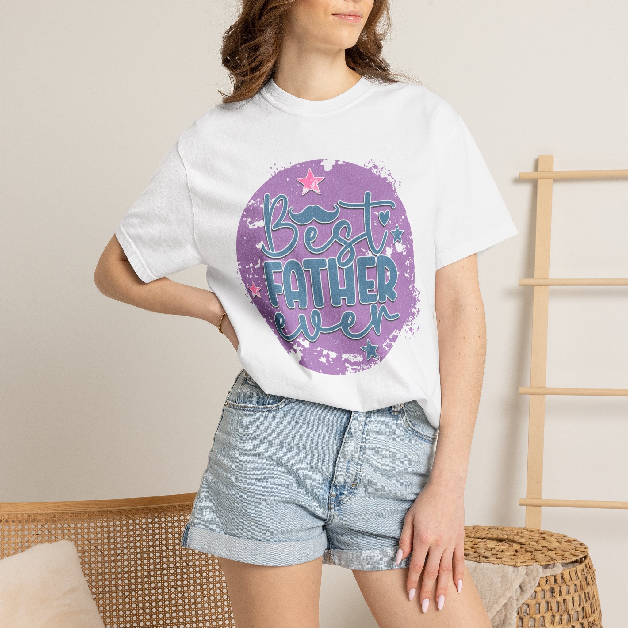 Best Father Ever Textured T-Shirt — Father’s Day Gift Tee