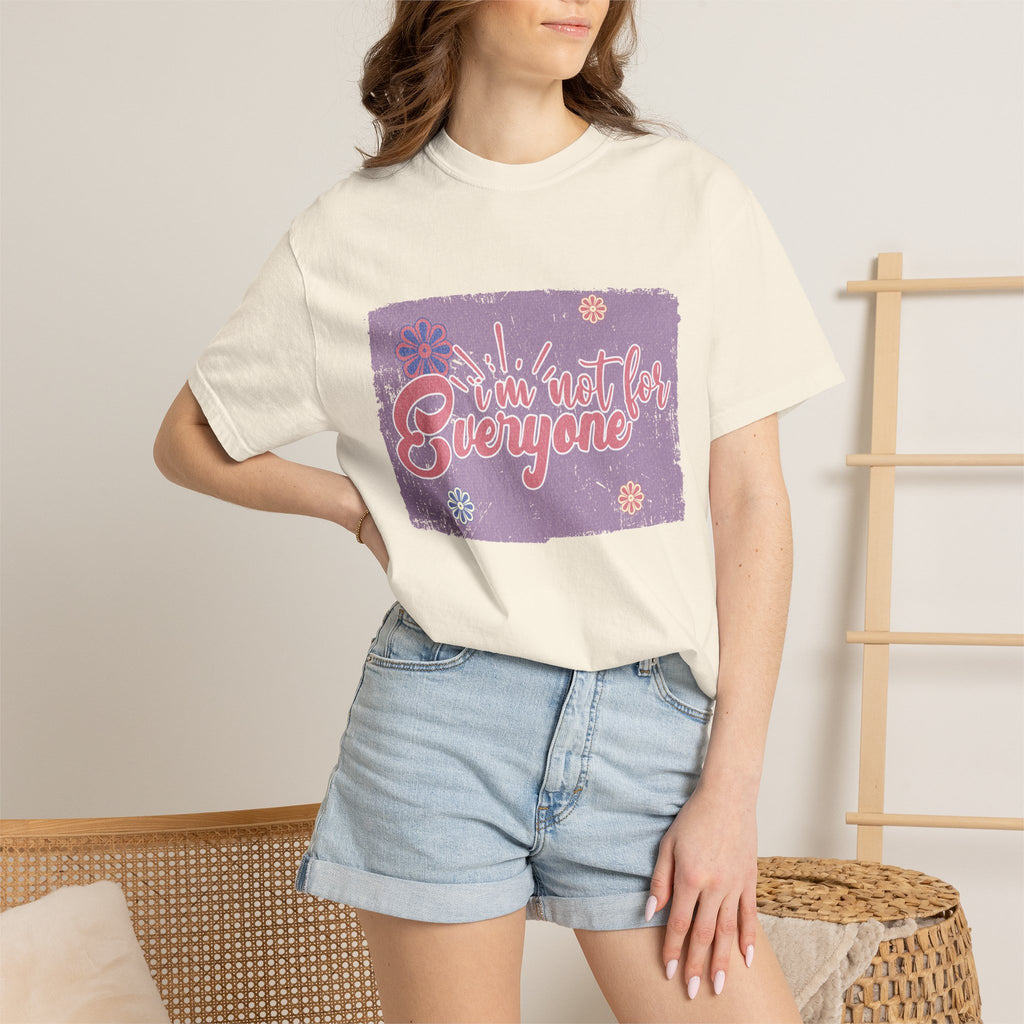 I'm Not For Everyone T-shirt |Textured Floral Retro Script Design