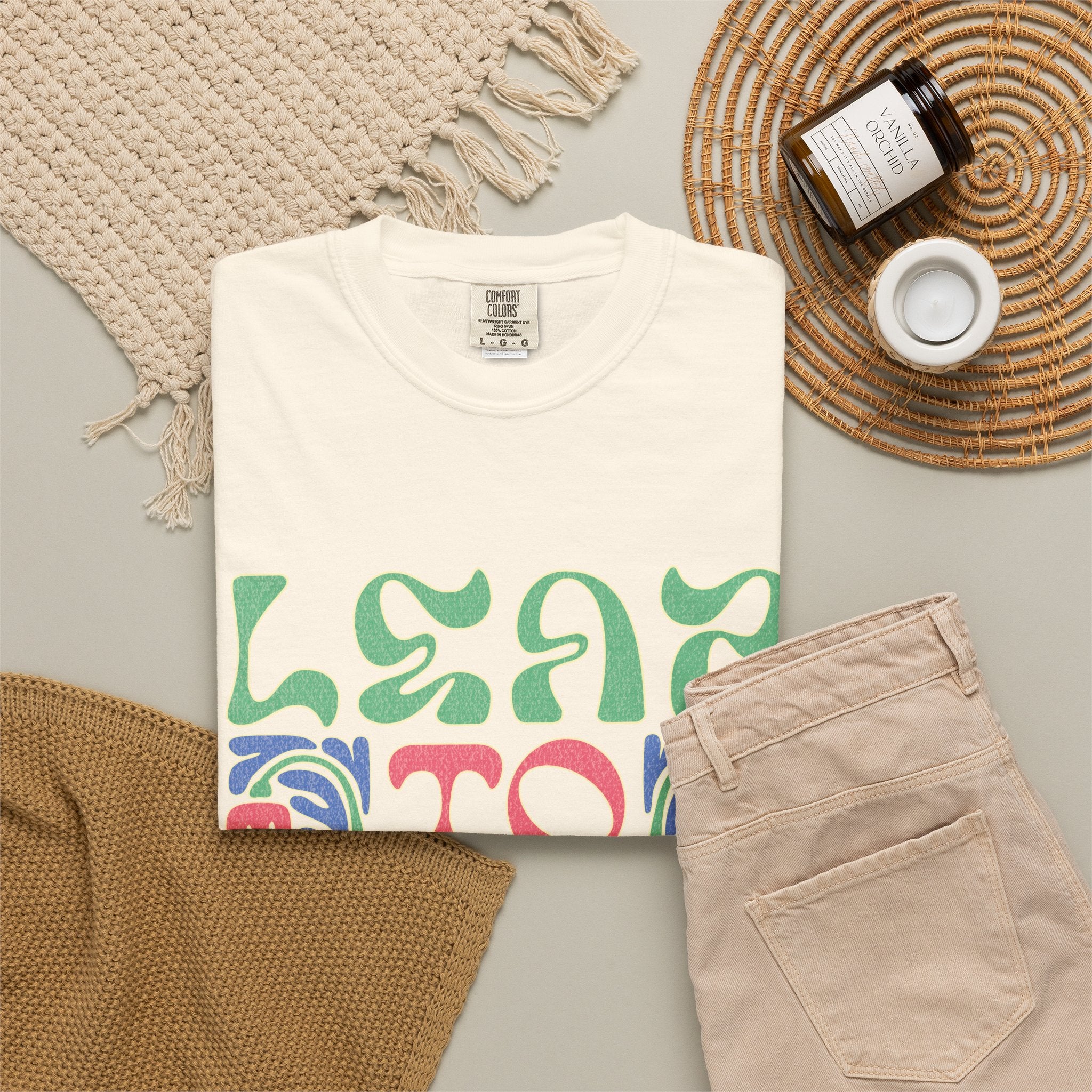 Leap To Soar T-shirt |Textured Retro Psychedelic Typography
