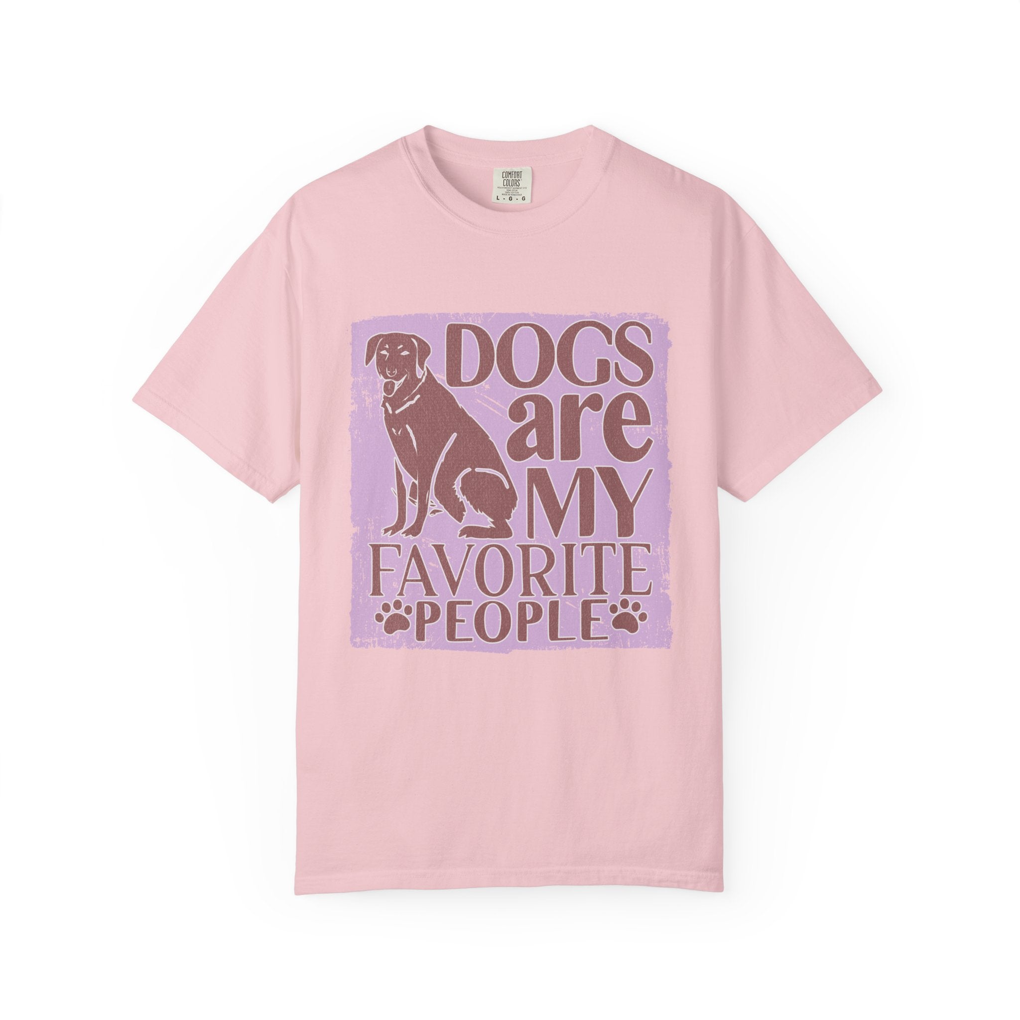 Textured Dogs Are My Favorite People T-Shirt – Retro Paw Print Dog Lover Tee