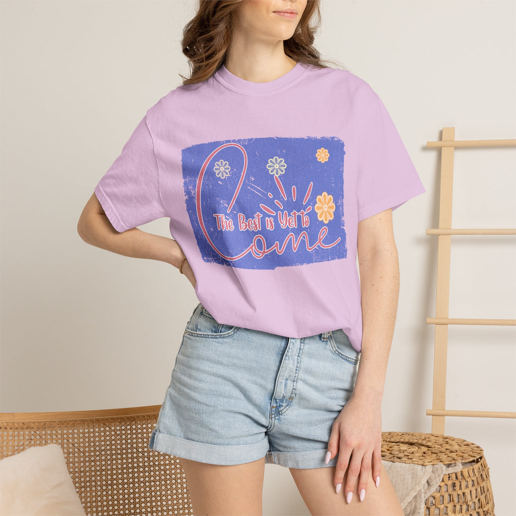 Retro Best Yet Come Tee | Textured Floral Handwritten Graphic