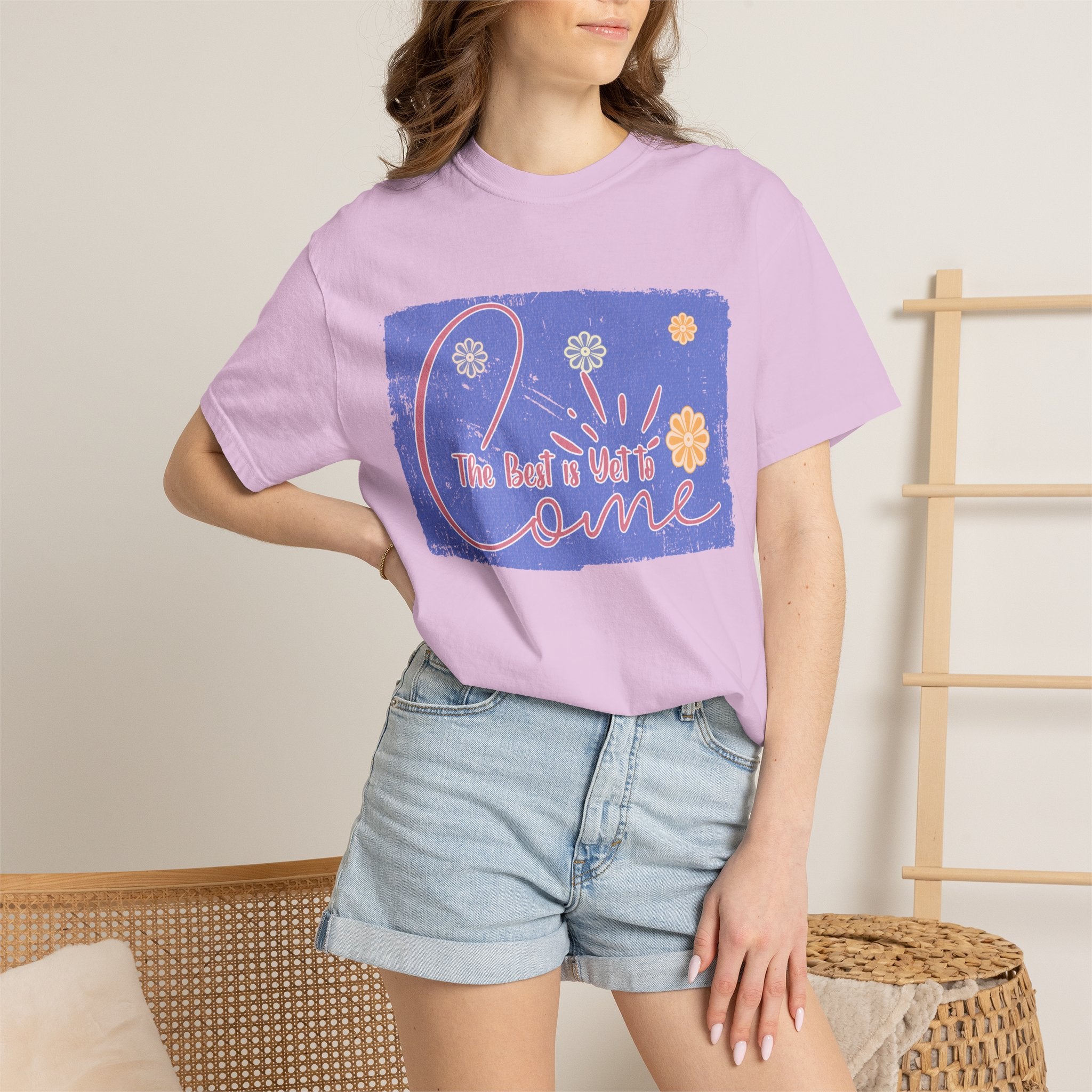 Retro Best Yet Come Tee | Textured Floral Handwritten Graphic