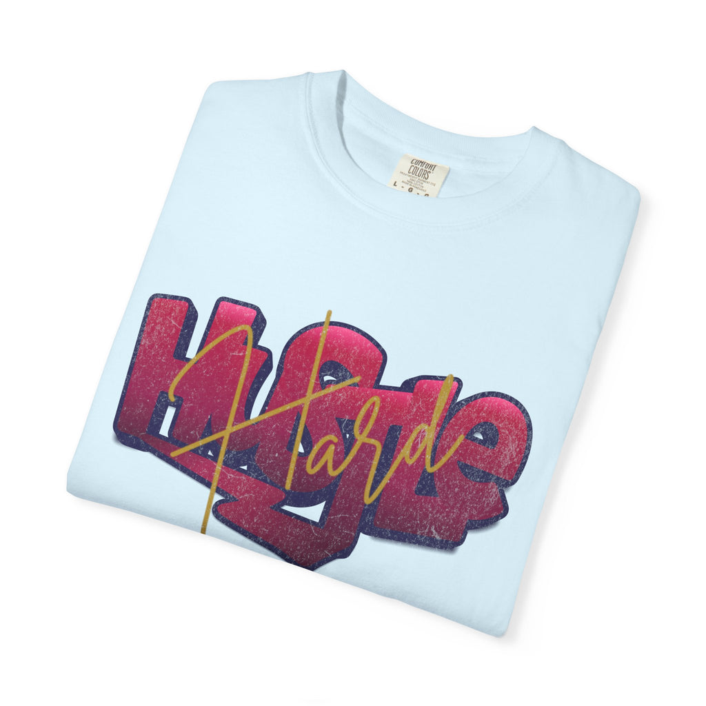 Textured Street Art 'Hustle Hard' Graphic Tee — Vintage Graffiti Unisex T-Shirt